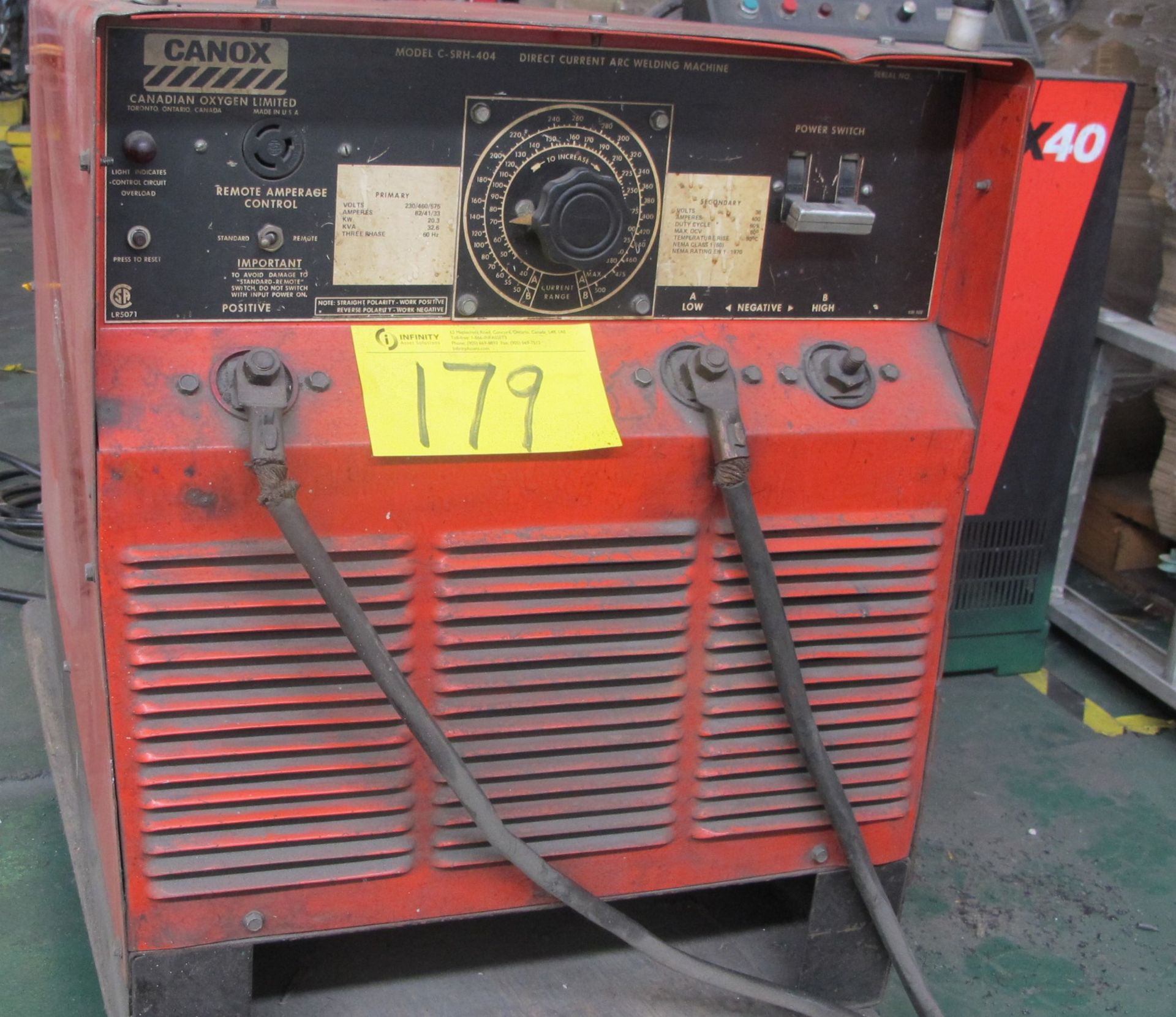 CANOX C-SRH-404 MIG WELDER W/CABLES, GUN AND CART