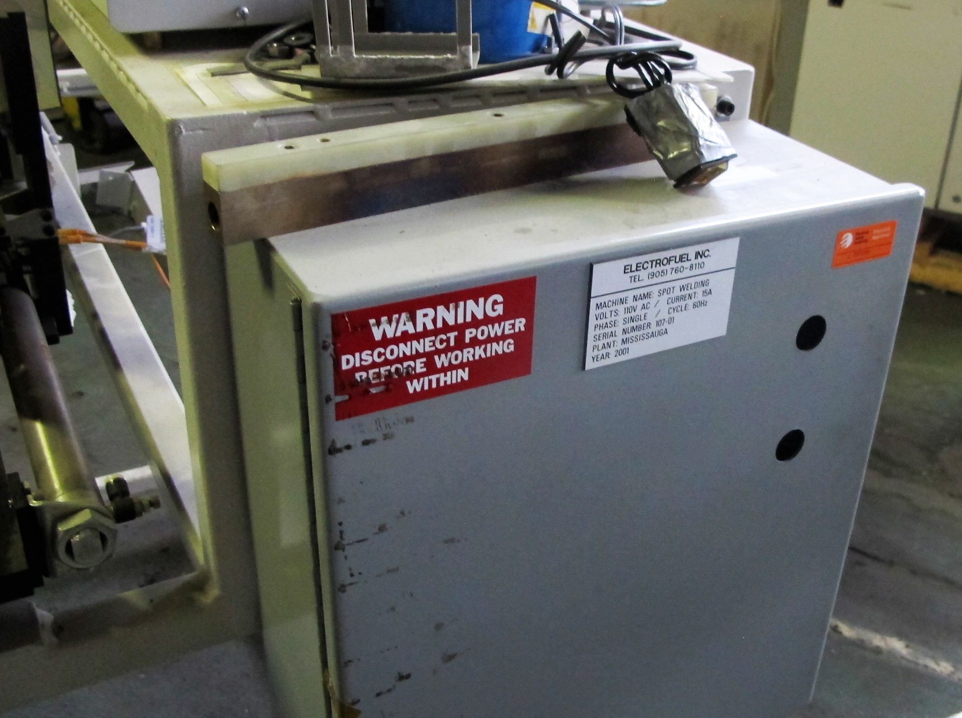 LOT OF (2) DUAL PULSE STORED ENERGY POWER SUPPLY WELDERS W/SPOT WELDING TABLE - Image 2 of 2