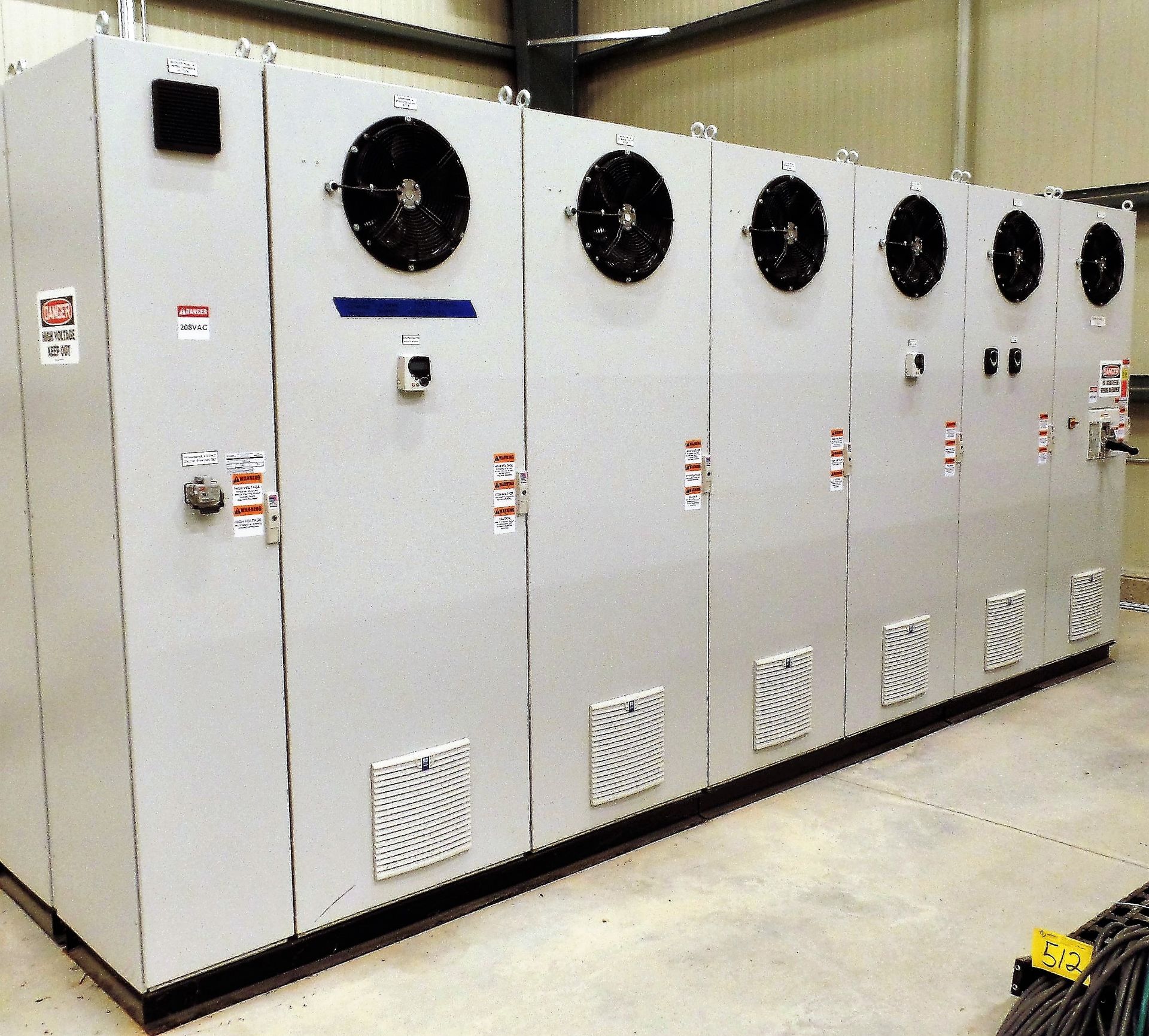 (7) CONJOINED CABINETS W/ (1) EMERSON CTLR 0151 PHASE 1 CONTROLLER, MODEL ECOP12061-01, S/N 12061-