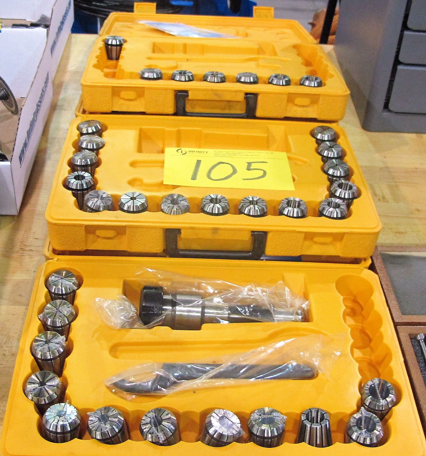 (3) COLLET KITS AND TOOL HOLDER