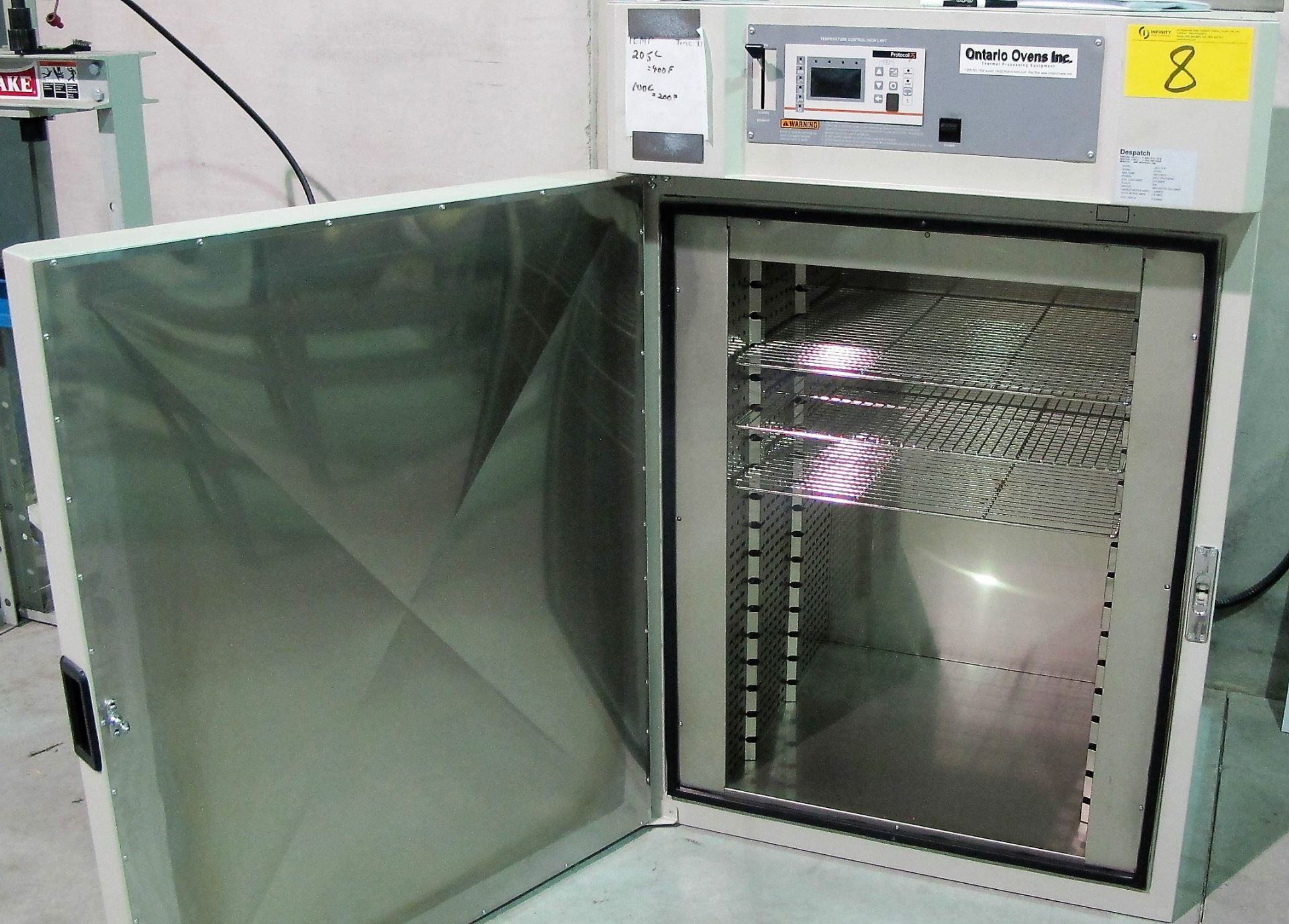 DESPATCH LAC2-12-8 OVEN, 260C/500F MAX W/PROTOCOL 3 DIGIT5AL CONTROL, STAINLESS INTERIOR - Image 2 of 4