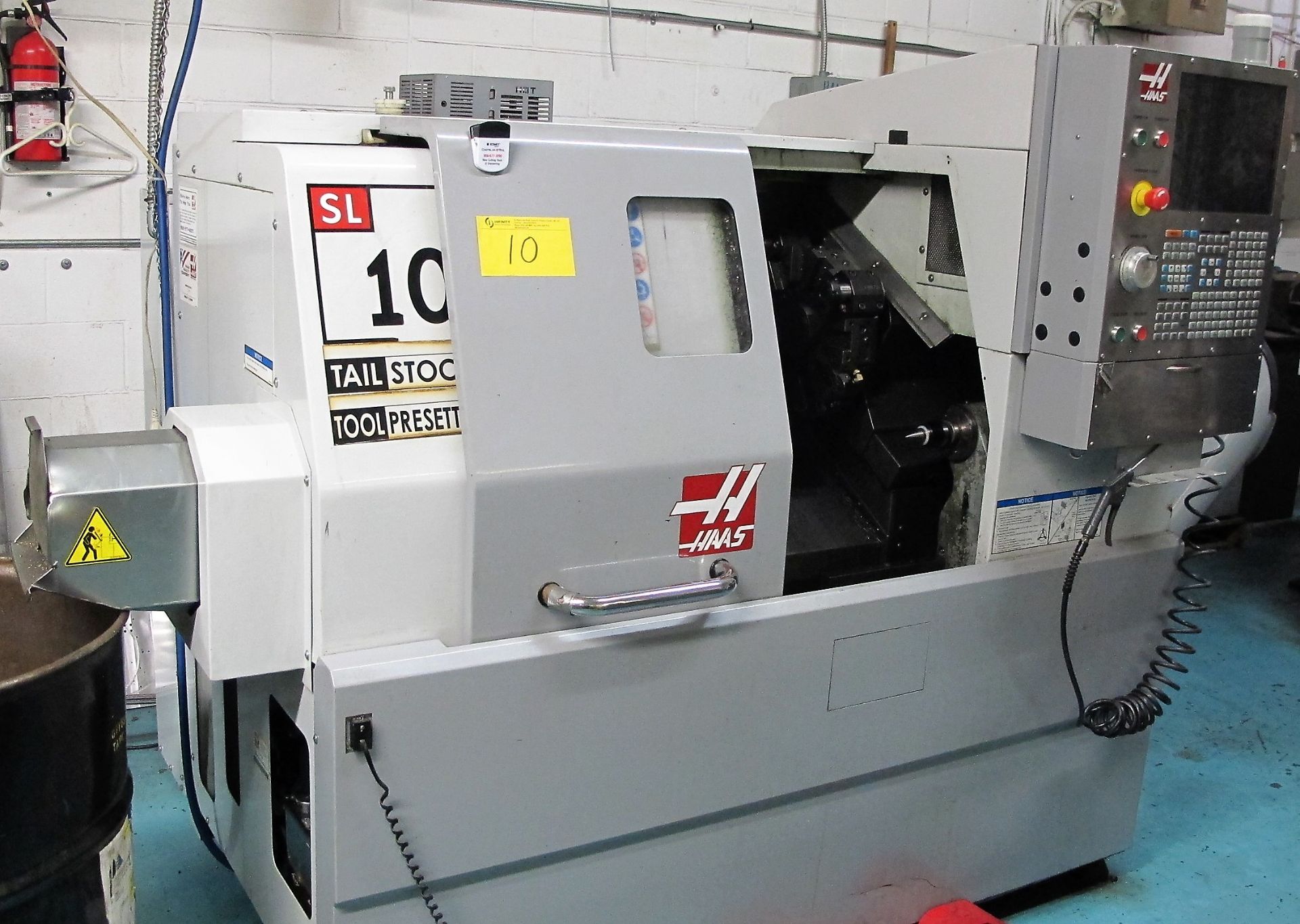 2008 HAAS SL-10 CNC LATHE, HAAS CNC CONTROL, 6.5" 3 JAW CHUCK, PROGRAMMABLE TAILSTOCK, TOOL