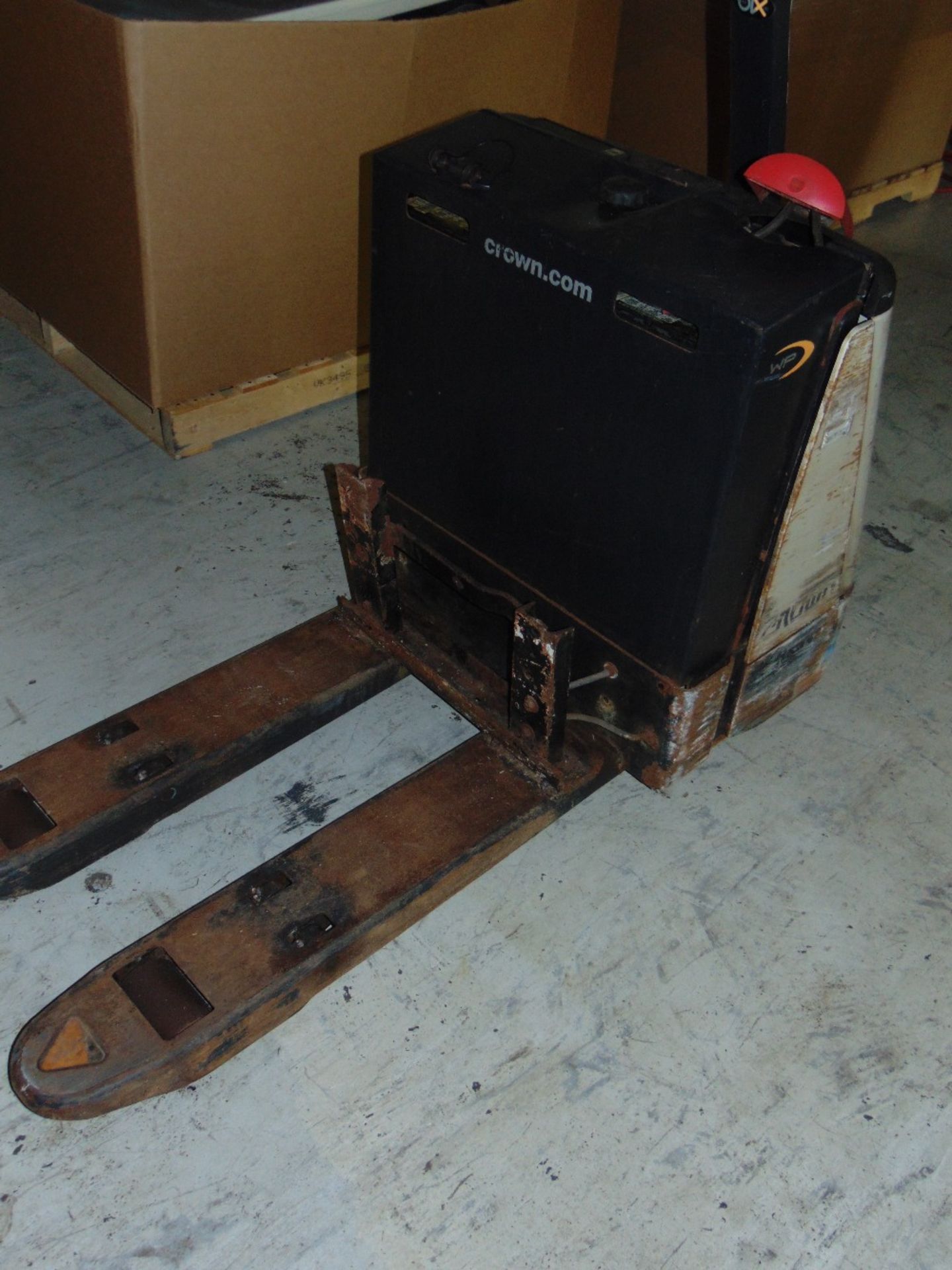 Crown Electric Pallet Jack with Built In Charger; 4500LB Capacity; Model WP 3035-45