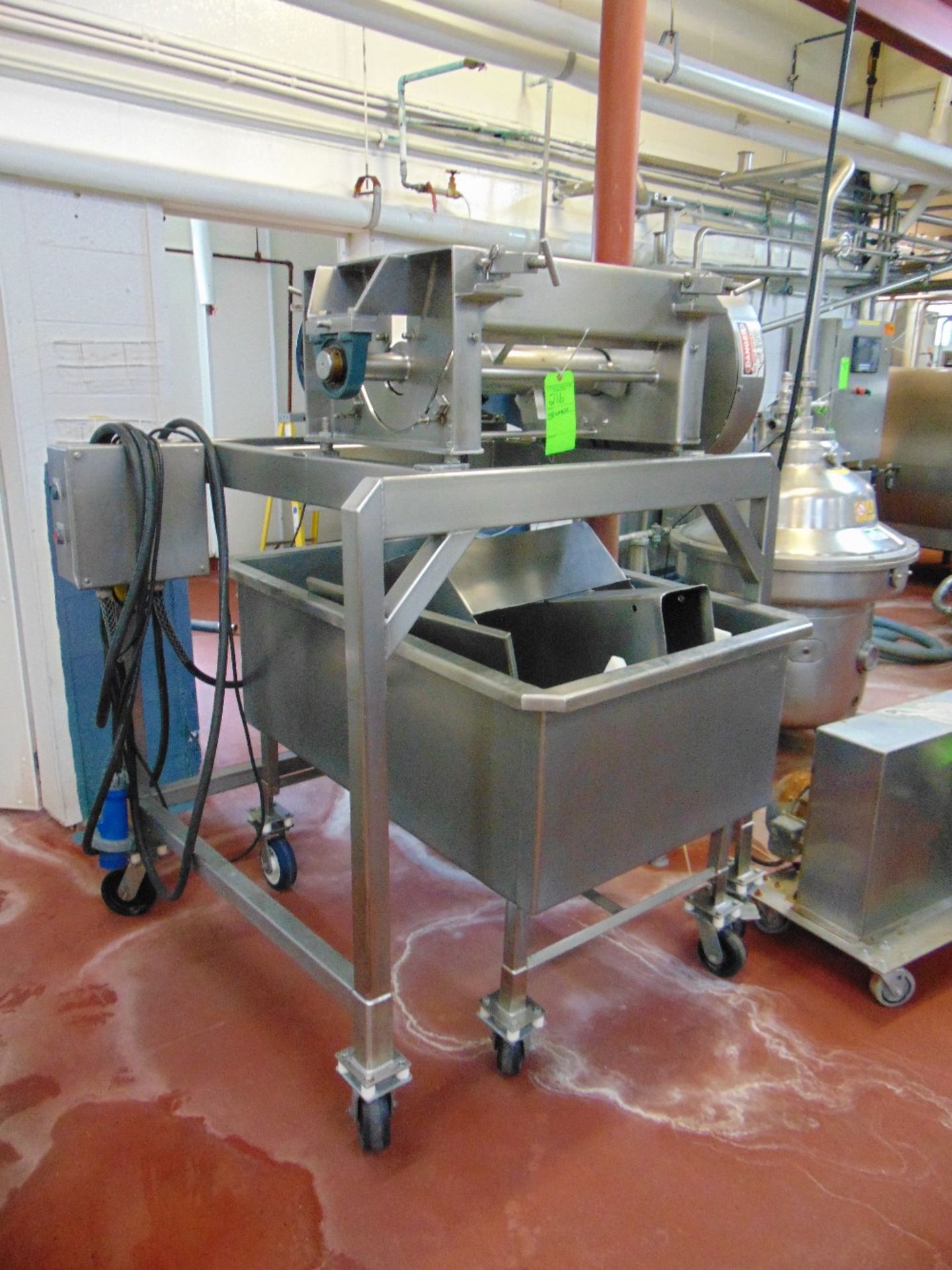 All S/S Sanitary Cheese Crumbling Machine with 20 HP Motor; Includes Feed Hopper, Guards and Several
