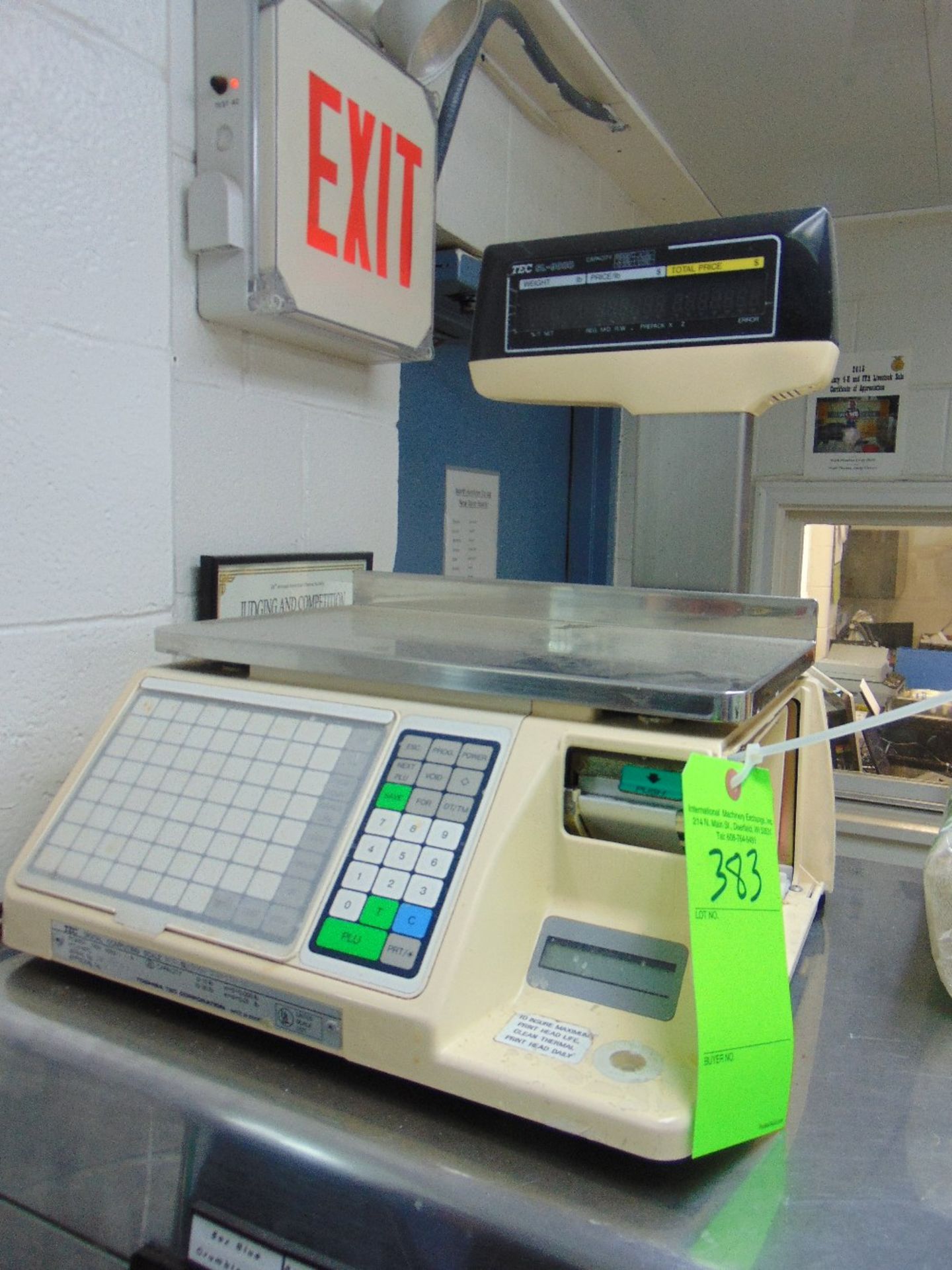 TEC Model SL-9000 Digital and Programmable Retail Cheese Scale with Built In Printer