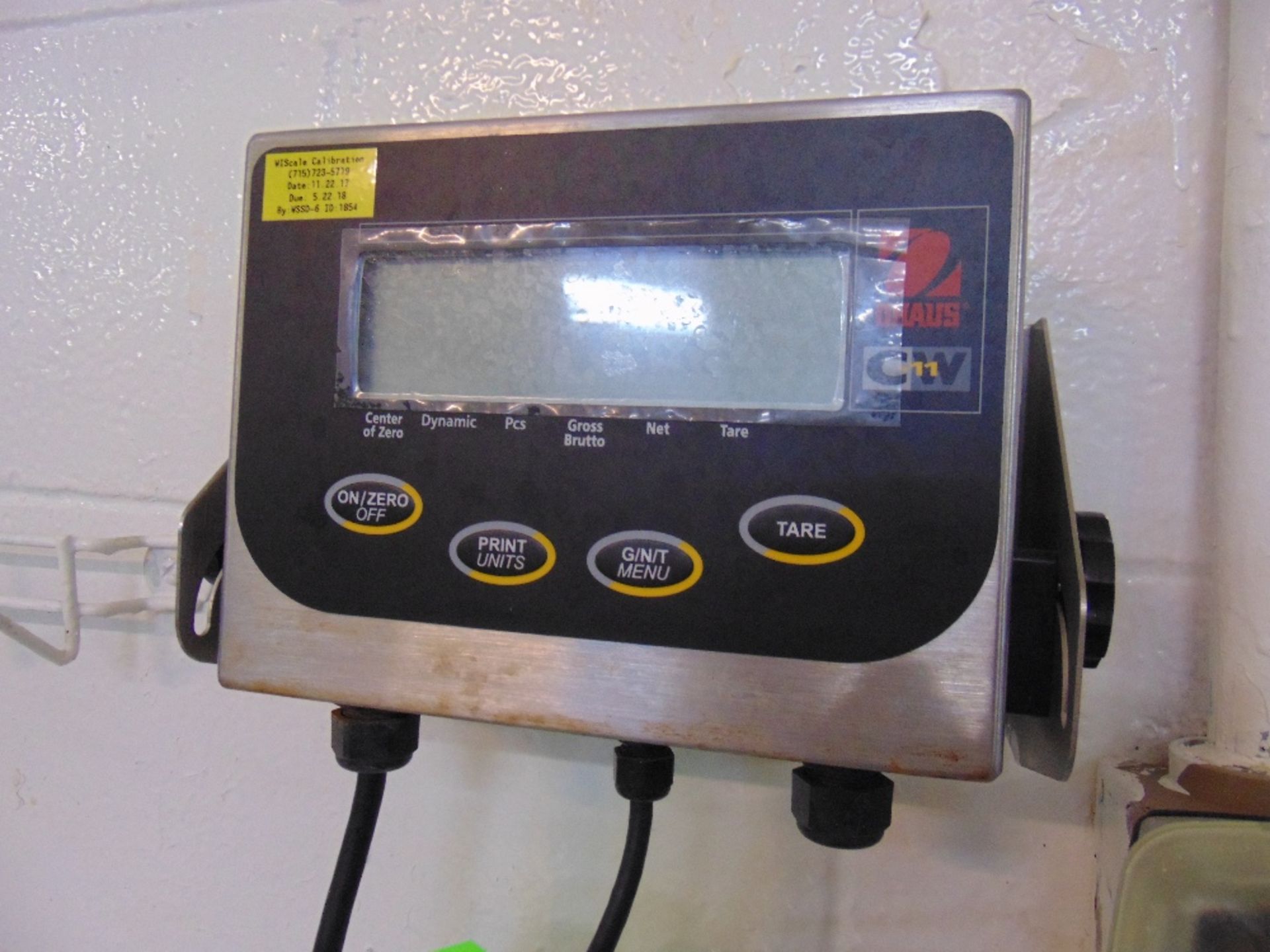 OHAUS S/S Platform Scale Model C-11; 18" Square S/S Platform with Wall mount Digital Display. - Image 2 of 2