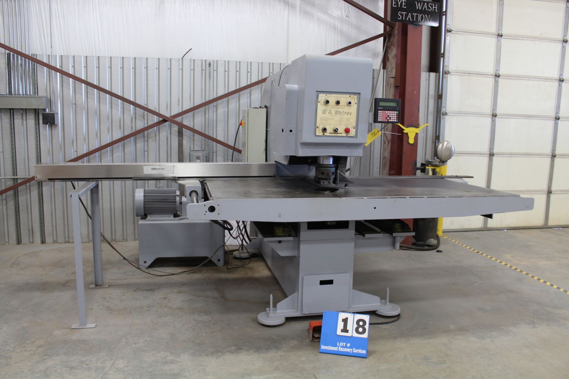 W.A. WHITNEY MDL: 652-50 PUNCH, 50 TON CAP, 30" THROAT, 8' X 4' TABLE, W/ CNC CONTROL & FEED