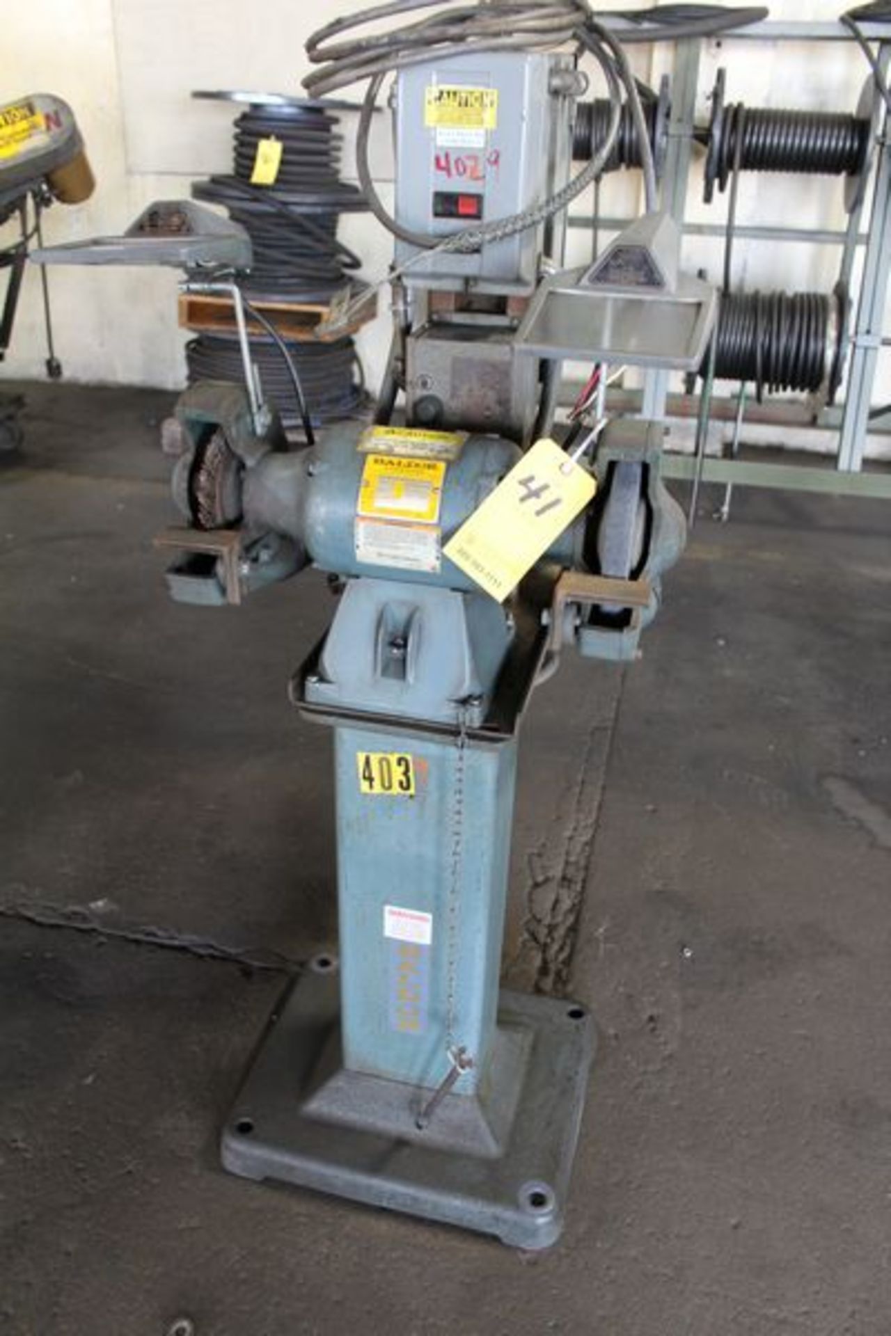 BALDOR PEDESTAL GRINDER, 3 PH, 230/460V, 8"