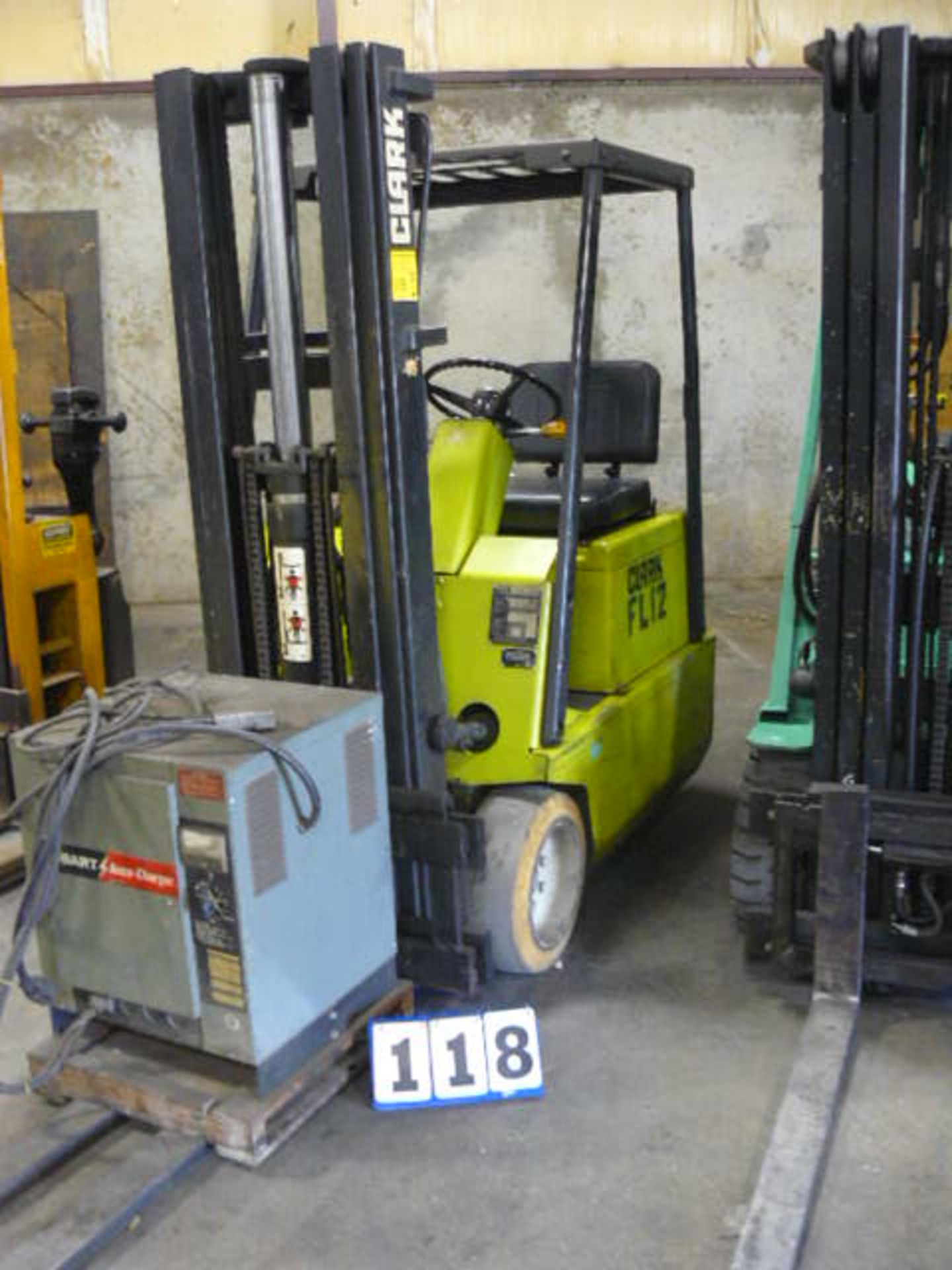 CLARK FORKLIFT MDL: TM115S, 2250 LB CAP, 188" LIFT HEIGHT, ELECTRIC W/ HOBART CHARGER (LOCATION 2: