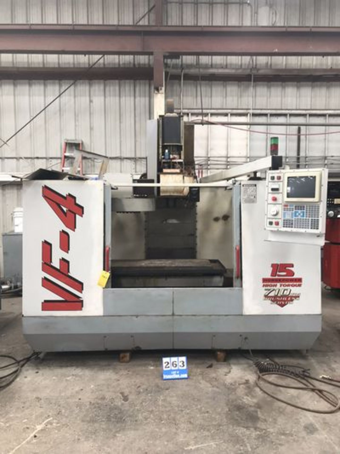 1996 HAAS VF 4 CNC VERTICAL MACHINING CENTER, TRAVELS: X-50", Y-20", Z-25", TABLE: 52" X 18", 40