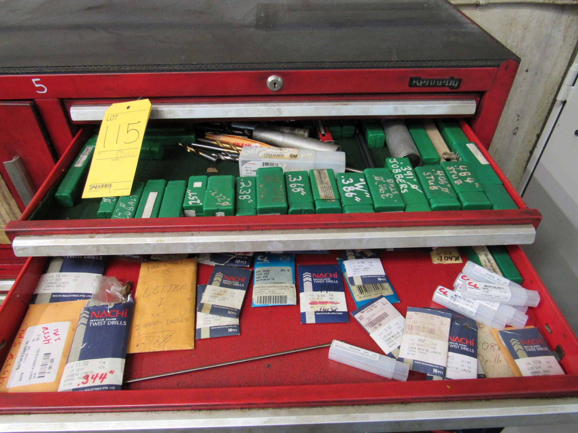 KENNEDY TOOL BOX WITH CONTENTS - ON CASTERS - Image 4 of 9