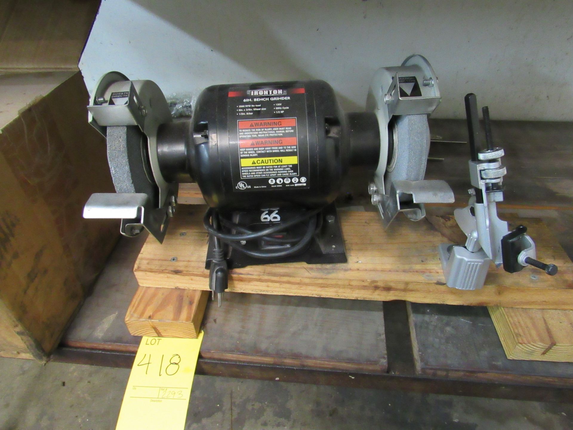 6" Ironton bench grinder - Image 2 of 2