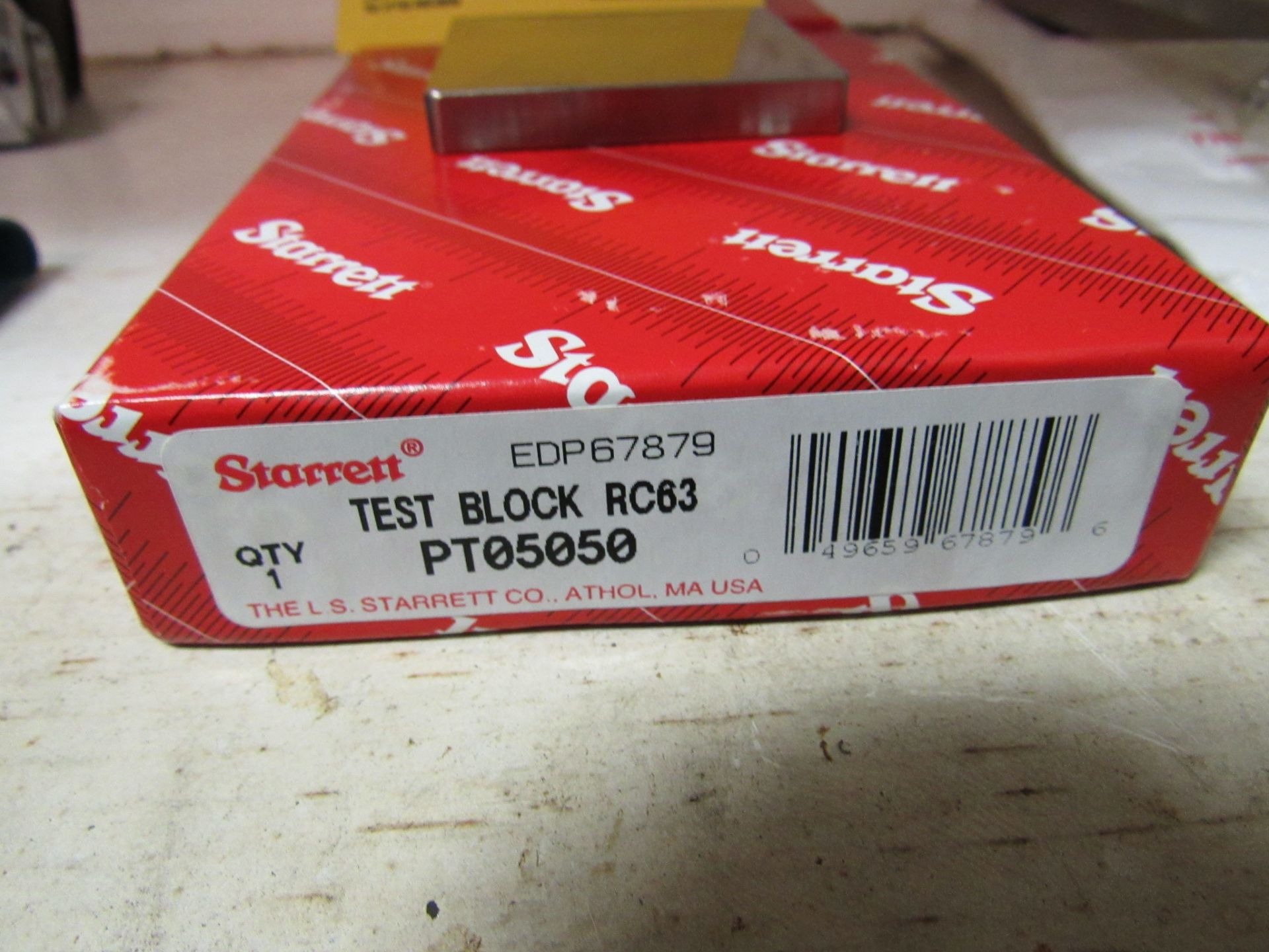 LOT OF 2 STARRETT ROCKWELL TEST BLOCKS # RC63, # RC25 - Image 2 of 2