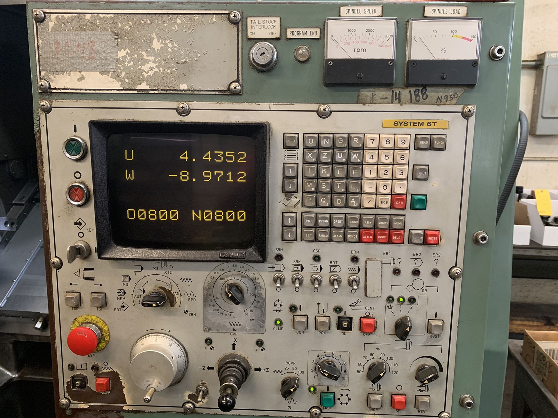 Mori Seiki SL-4A CNC Lathe, new 1987, 20” swing, 22” centers, 11” hyd. 3-jaw chuck, single turret w/ - Image 8 of 16