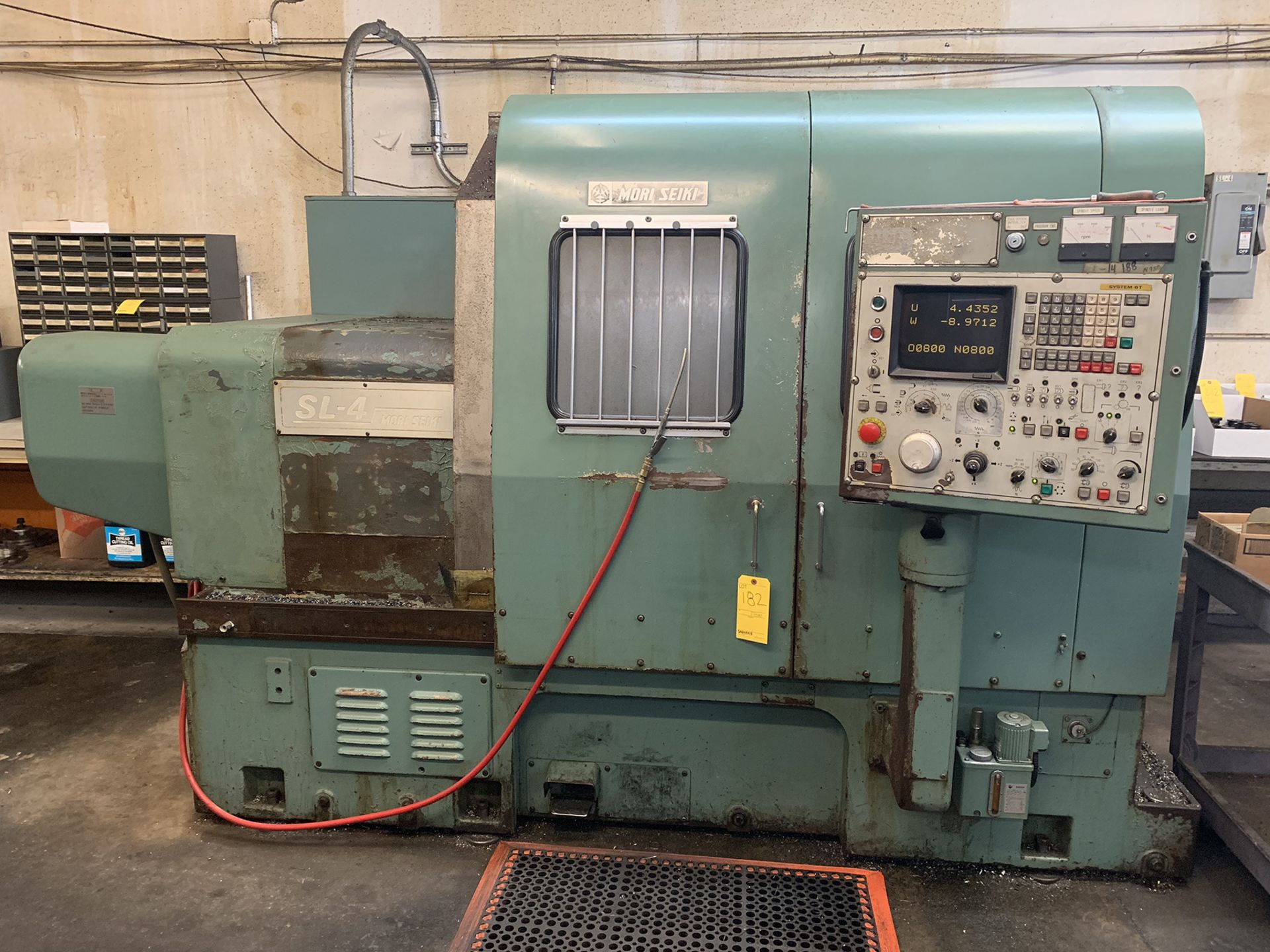 Mori Seiki SL-4A CNC Lathe, new 1987, 20” swing, 22” centers, 11” hyd. 3-jaw chuck, single turret w/ - Image 3 of 16