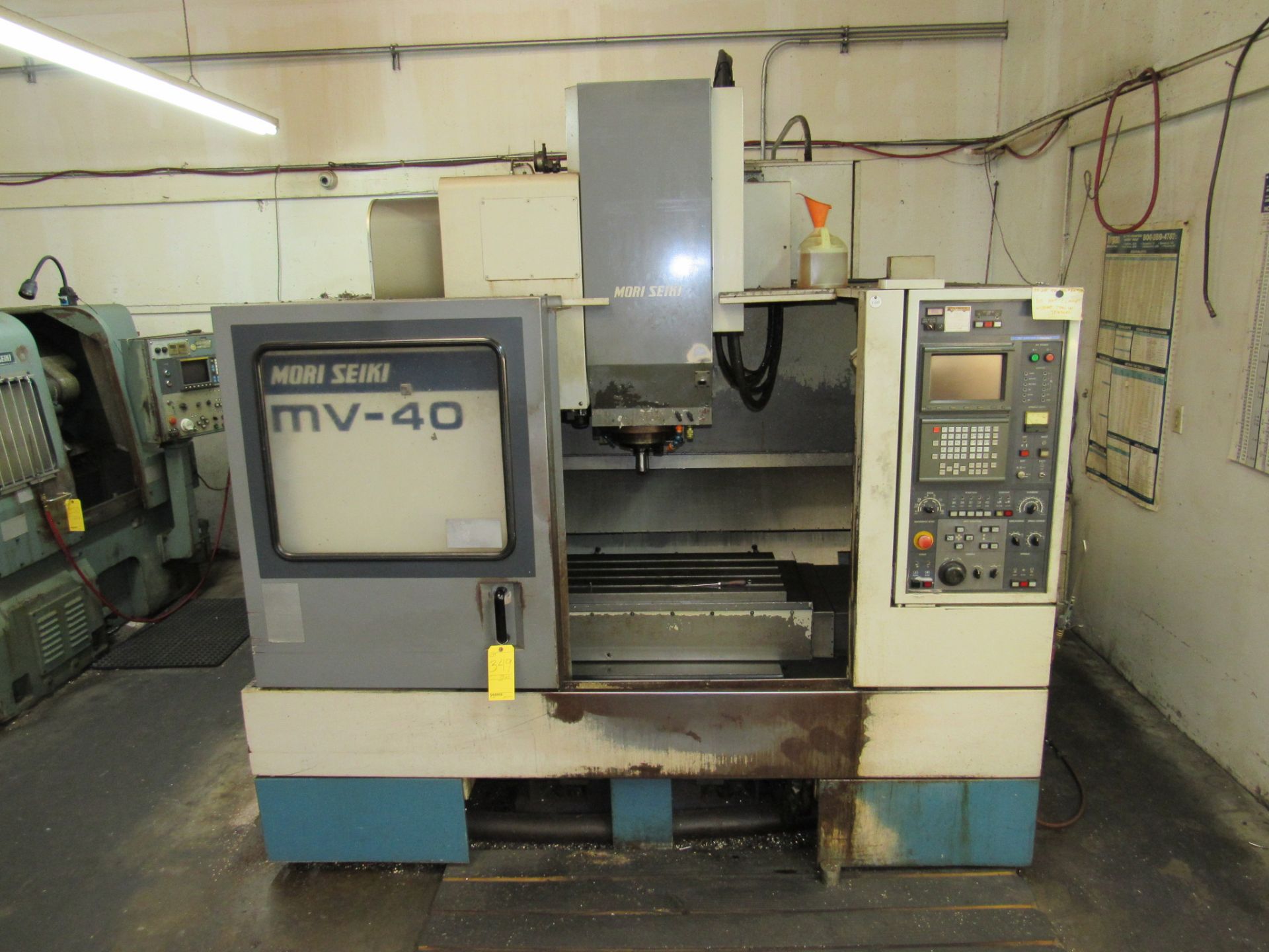 Mori Seiki MV-40/40 CNC Vertical Machining Center, new 1996, 30” X trvl, 16.5” Y trvl, 22” Z trvl, - Image 3 of 17