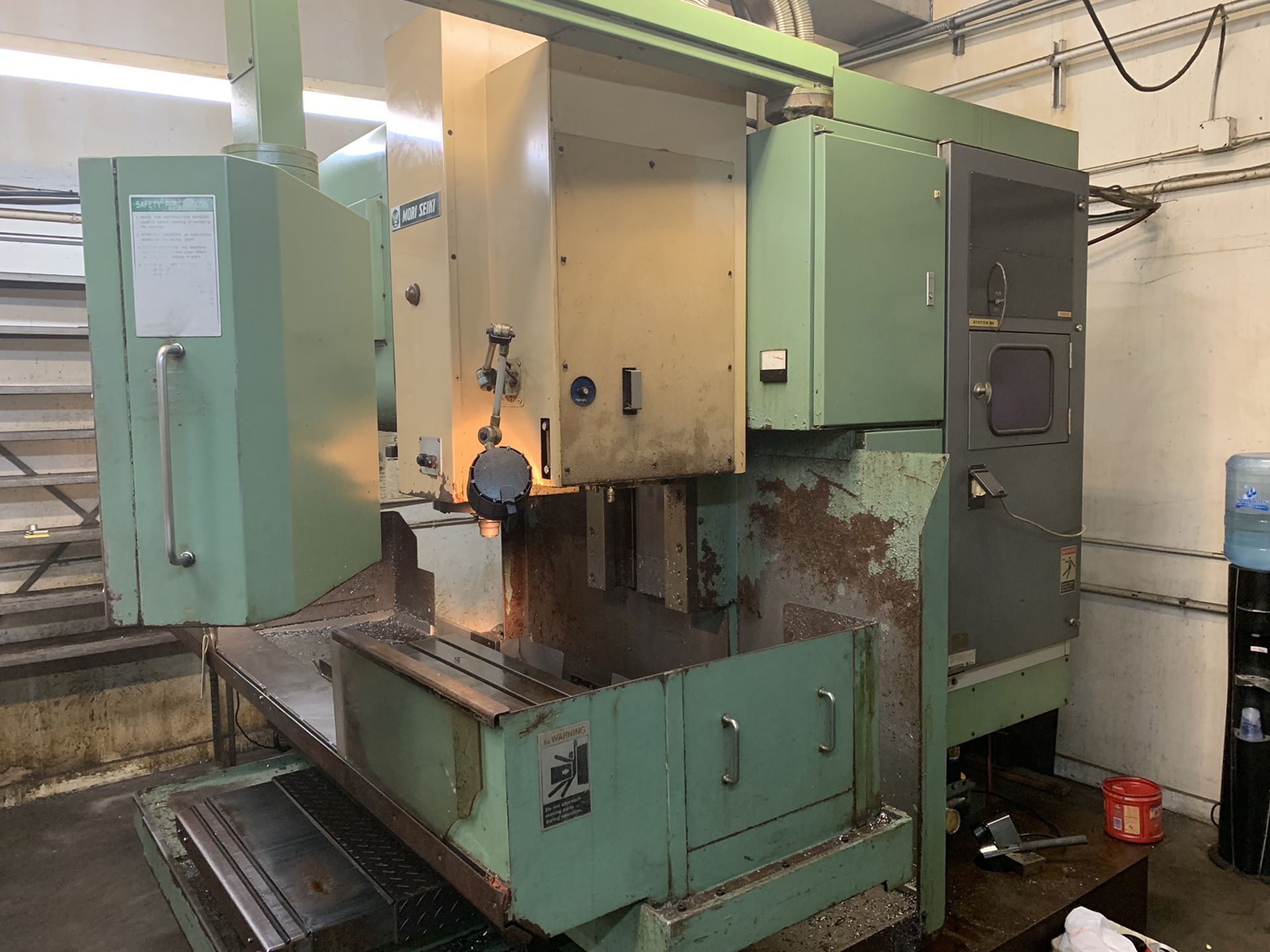 Mori Seiki MV-45/45 CNC Vertical Machining Center, new 1982, 30” X trvl, 19.5” Y trvl, 24” Z trvl, - Image 9 of 13