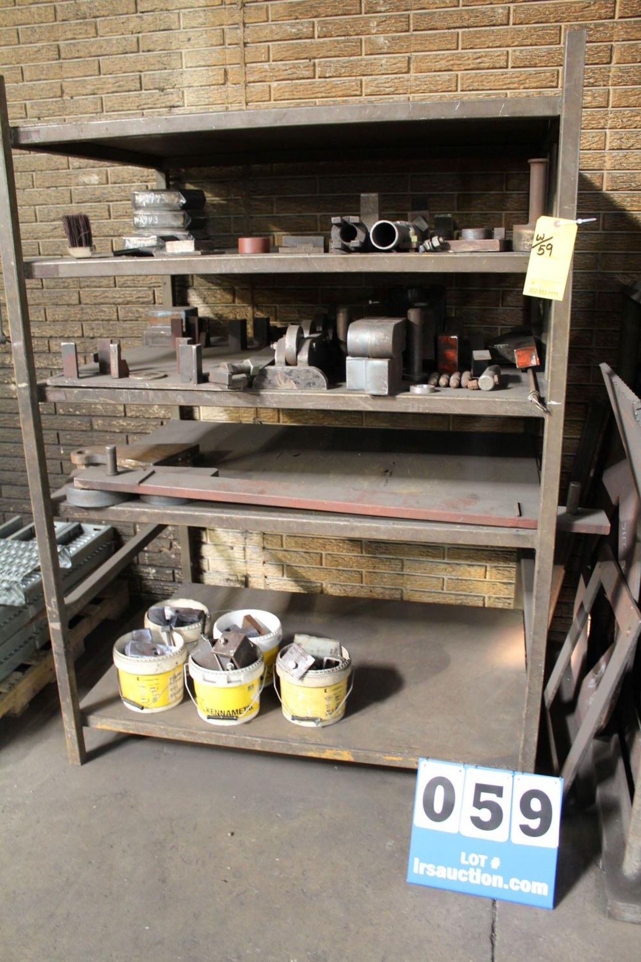 STEEL STORAGE RACK W/ CONT: ASST GRATE FLATSTOCK PLATE W/ HD STORAGE RACK W/ CONTS - Image 2 of 2