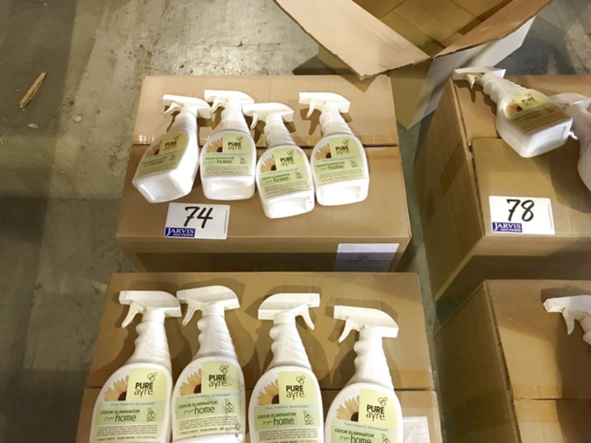 6 GALLONS OF PURE AYRE ODOR ELIMINATOR WITH SPRAY BOTTLES