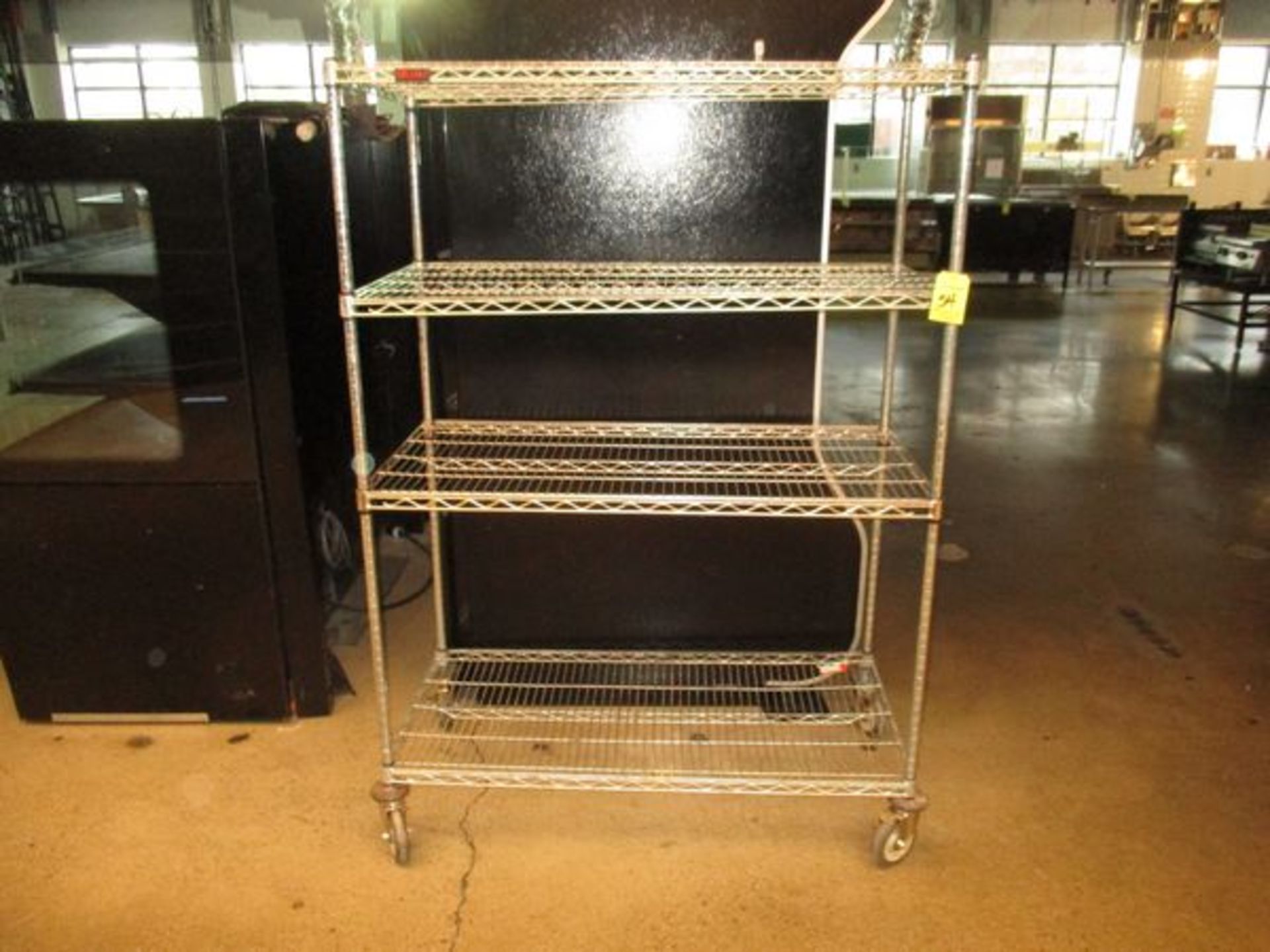 Eagle 24" x 48" 4-Shelf Port. Chrome Wire Rack (Asset Located in Brighton, MA)