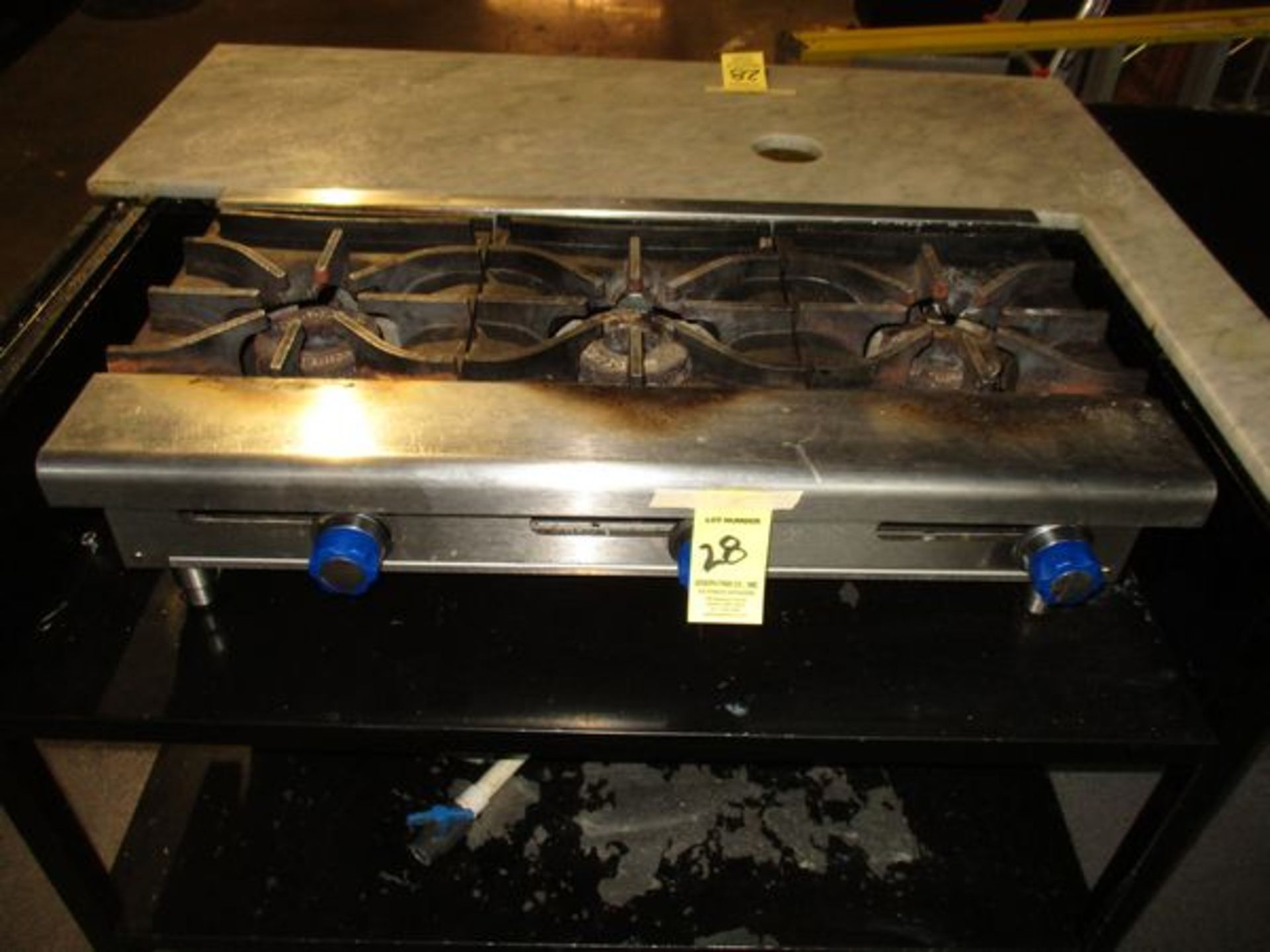 Imperial 3-Burner Insert w/Metal Frame, Marble Top (Asset Located in Brighton, MA) - Image 2 of 2