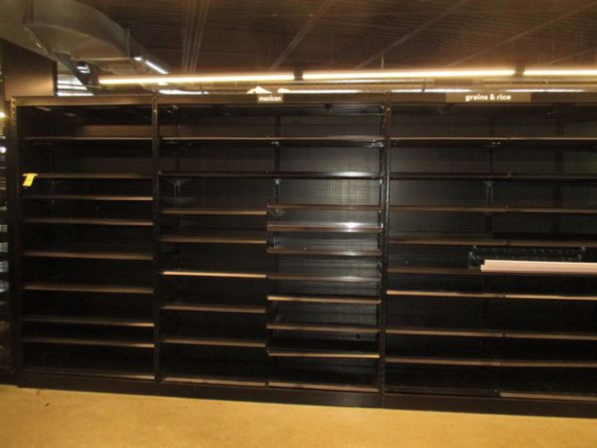 LOT (12) Sections of Lozier Black Shelving w/Approx. (200) 18.5" x 48" Shelves, (20) 18.5 x 30" - Bild 2 aus 4