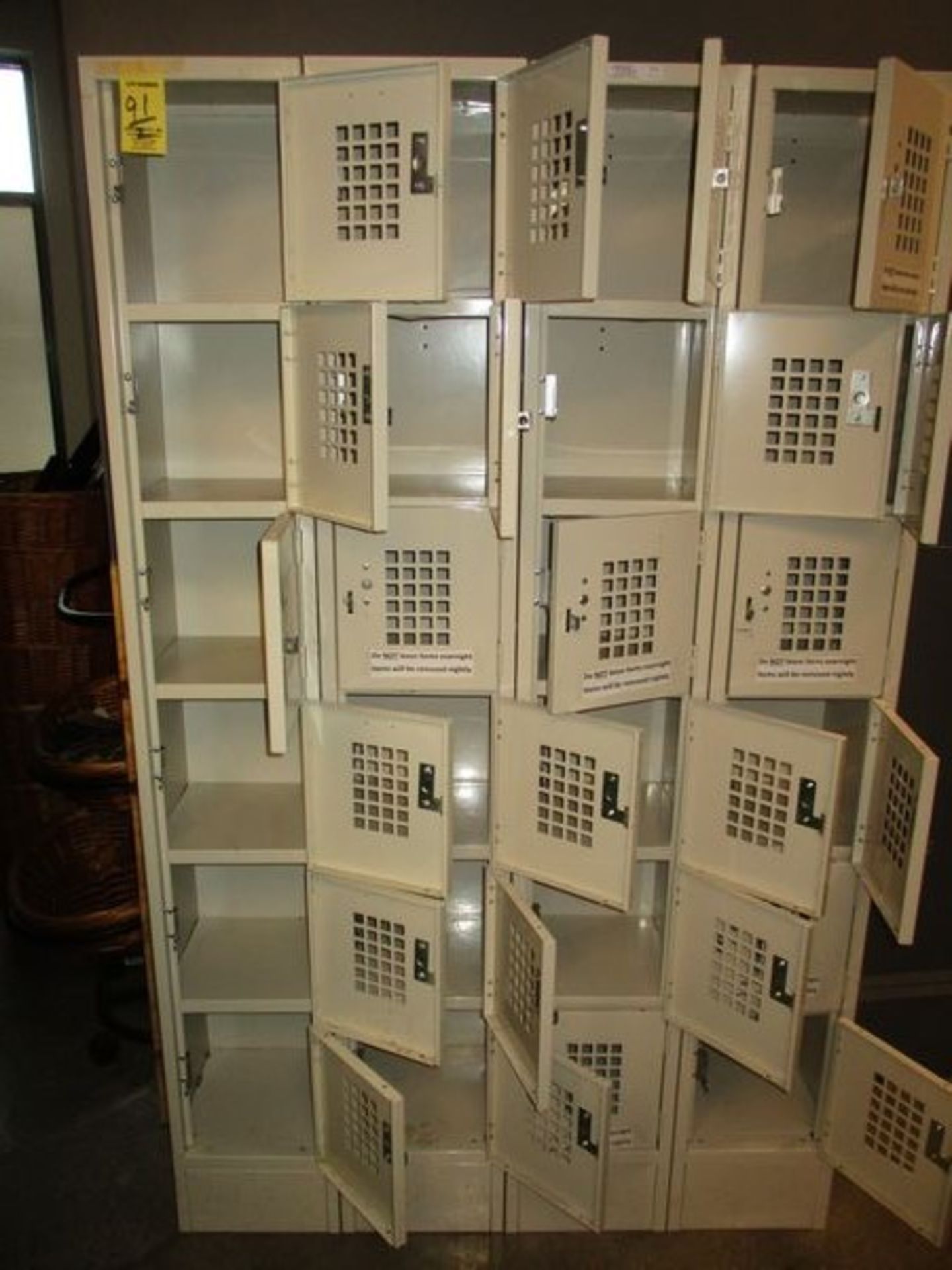 LOT (2) Sections of 18-Compartment Lockers (Asset Located in Brighton, MA)