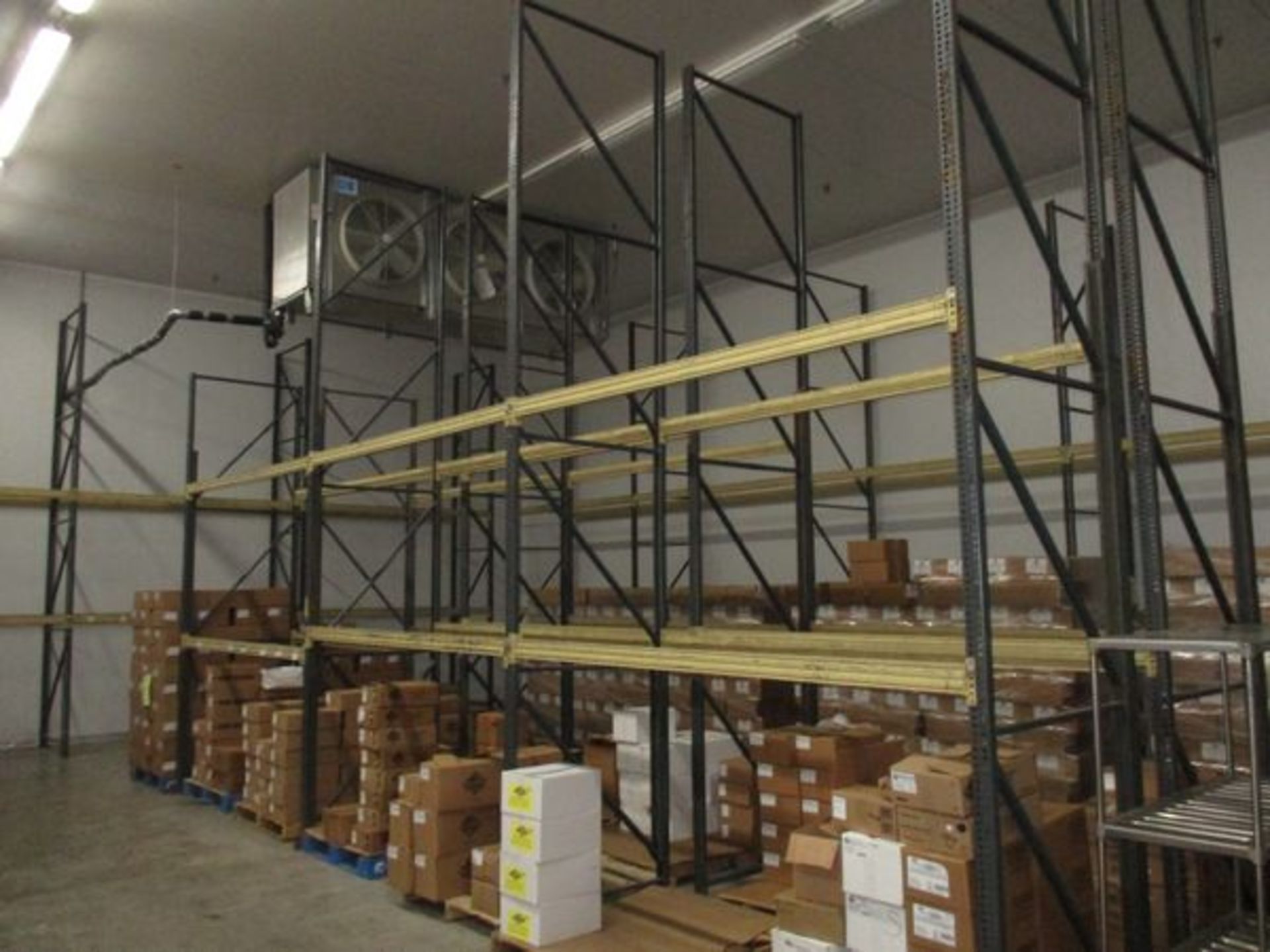 LOT (26) Sections of 9' x 42" x 12 & 16' Gray & Yellow Pallet Shelving - Image 2 of 2