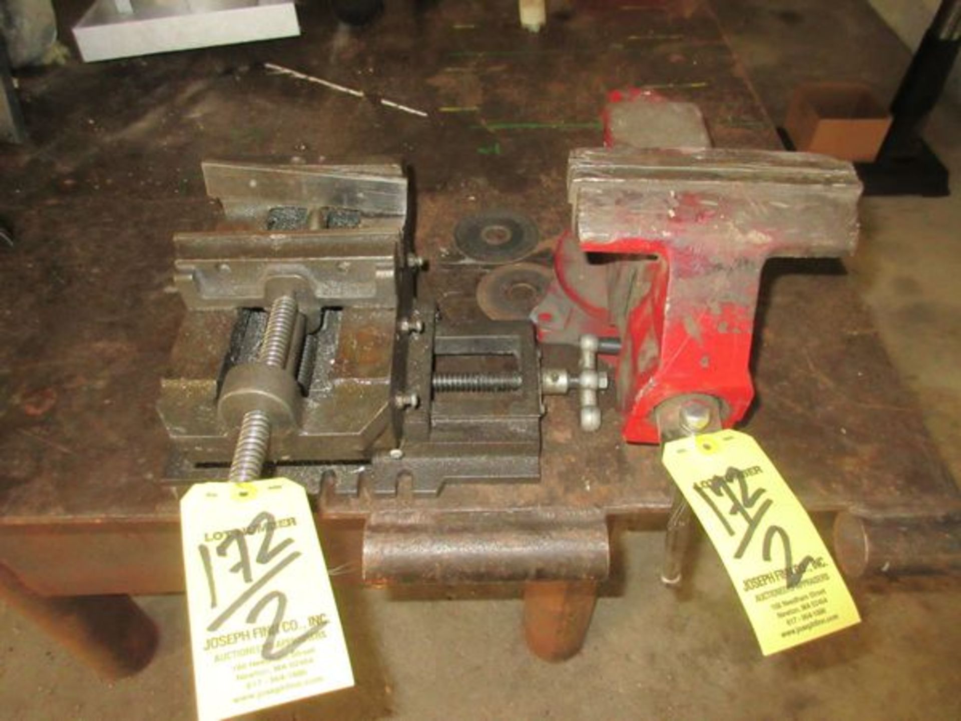 (2) 6" Shop Vise & 6" Cross Slide Vise