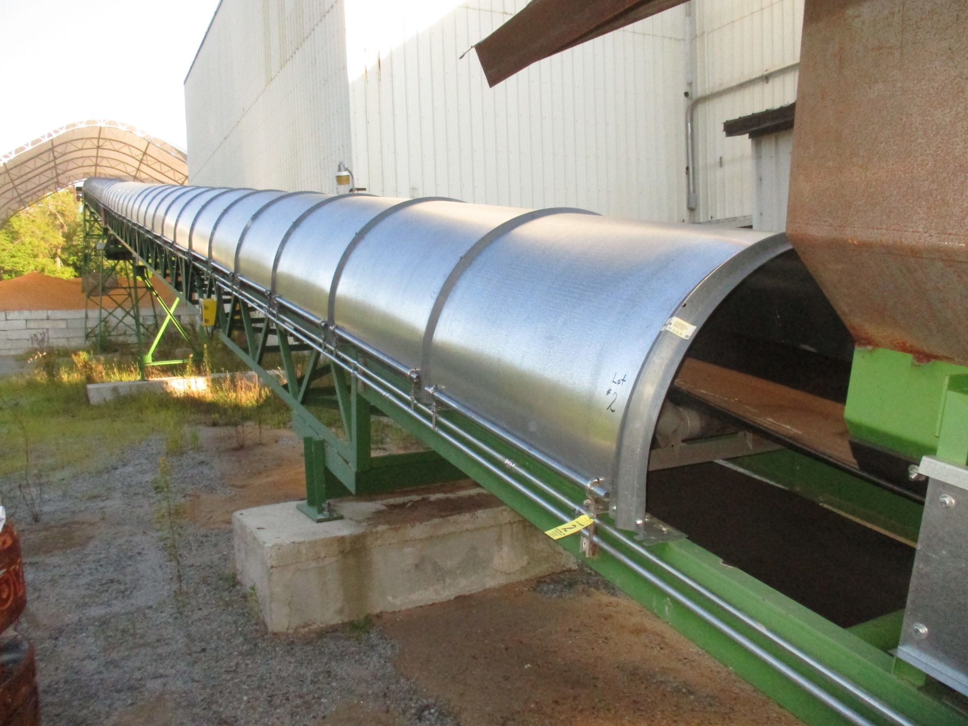 2015 Smalis 220' x 24" Incline Covered Belt-Through Conveyor, Tensioner w/Convey Weigh Belt Pro - Image 3 of 5