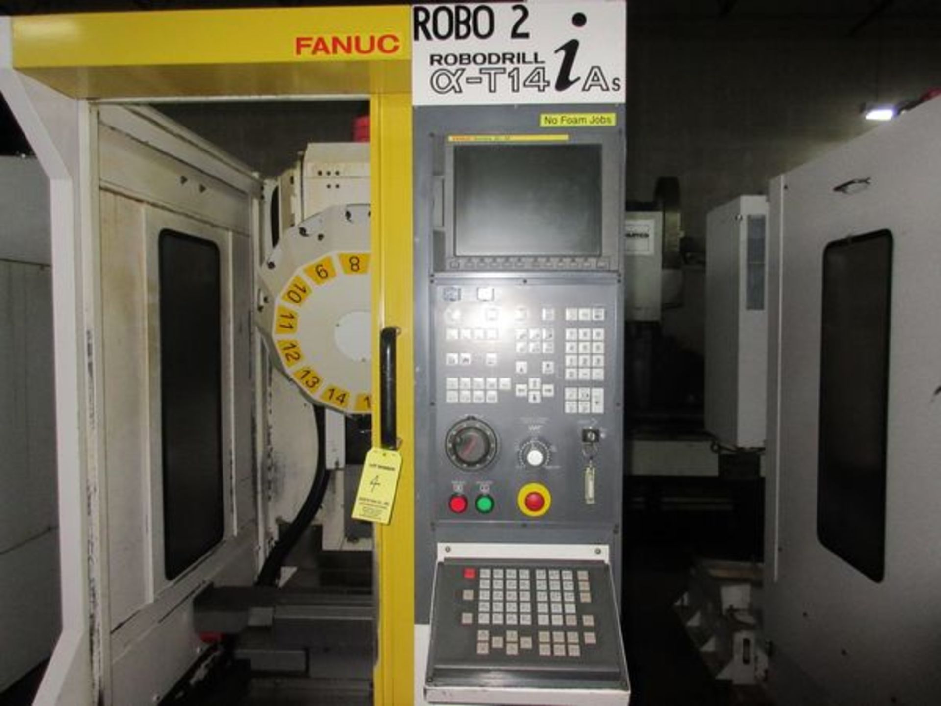 1999 Fanuc Alpha-T14iAS CNC Robodrill, s/n P99ZTX051, Fanuc 16i-M CNC Control, 14-Station Turret, - Image 2 of 5