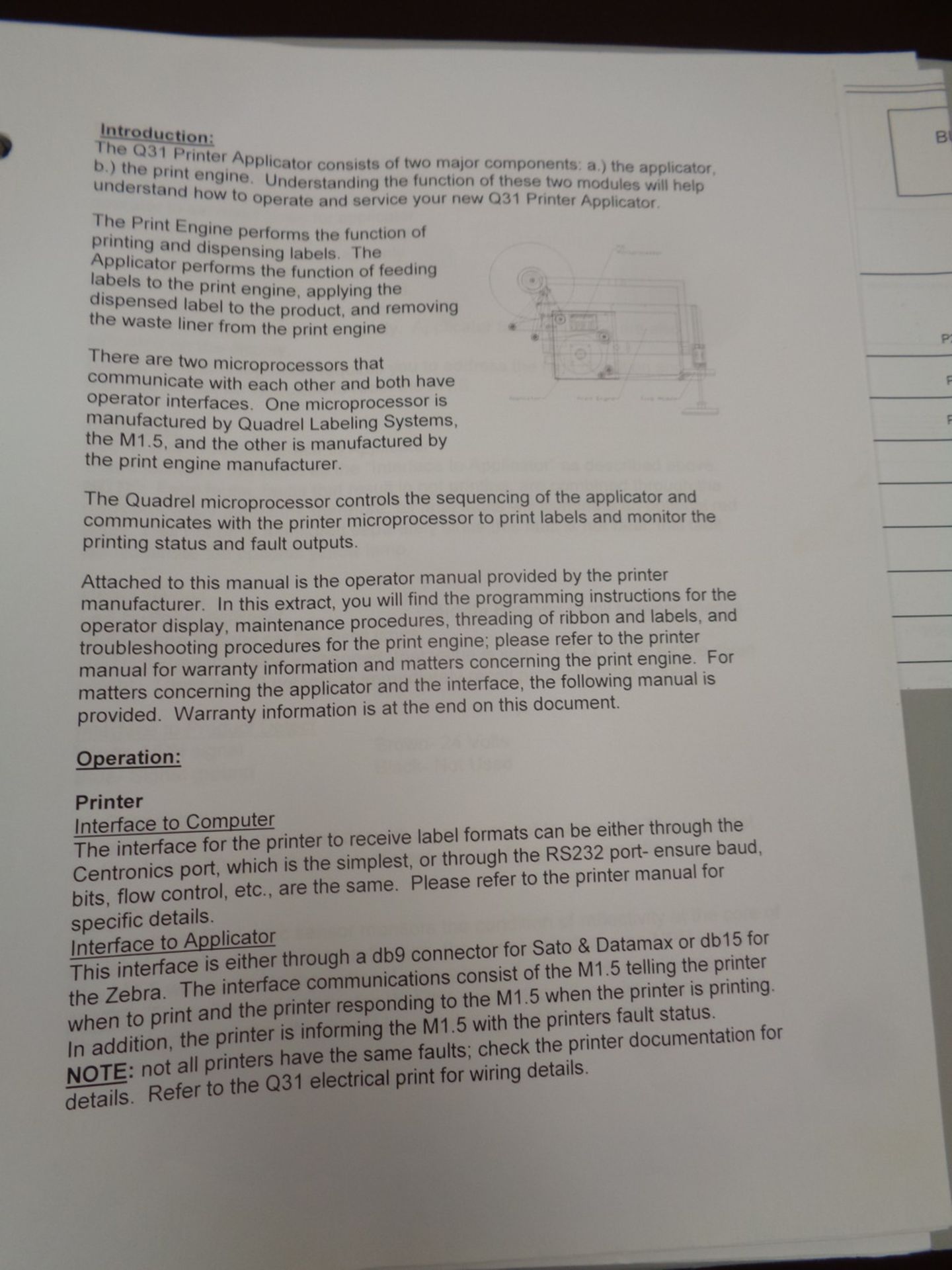 Quadrel Print and Apply Pressure Sensitive Carton Labeler, Model Q31-LS849, S/N 57956-01 - Image 13 of 13