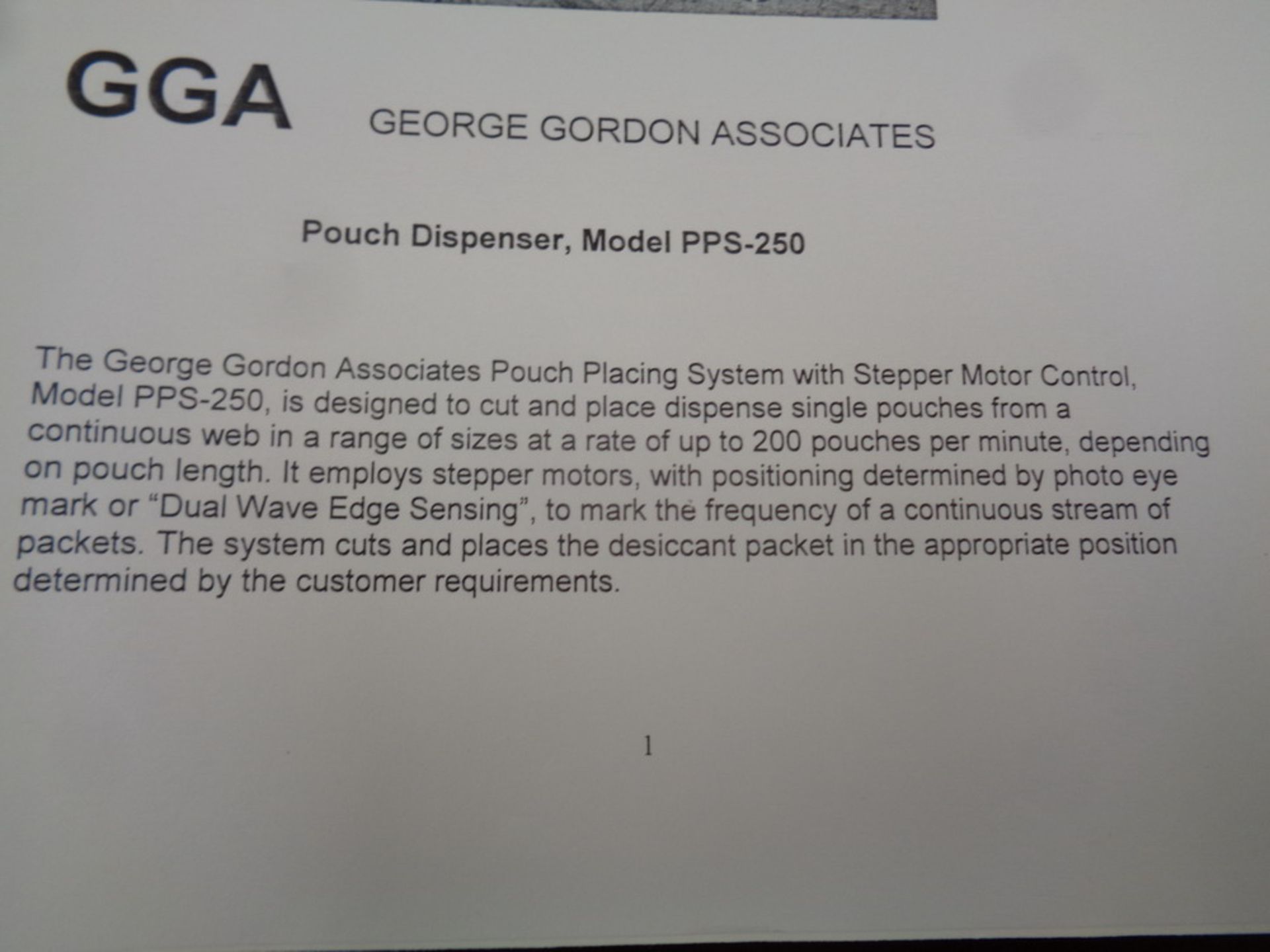 George Gordon Pouch type Desiccant machine, Model PPS-250, S/N 1510-0906 - Image 11 of 11