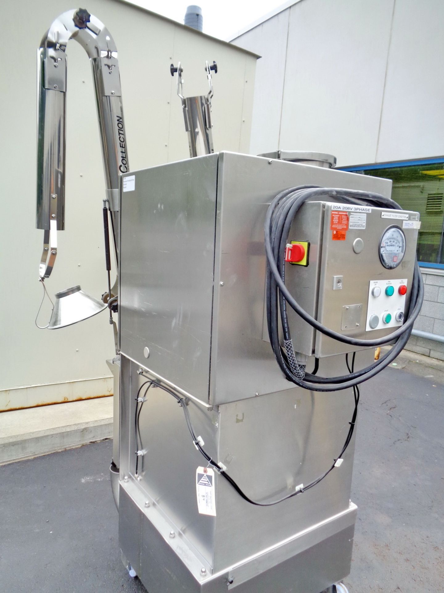 Plymovent Portable Stainless Steel Dust Collector with extraction arm. - Image 3 of 5