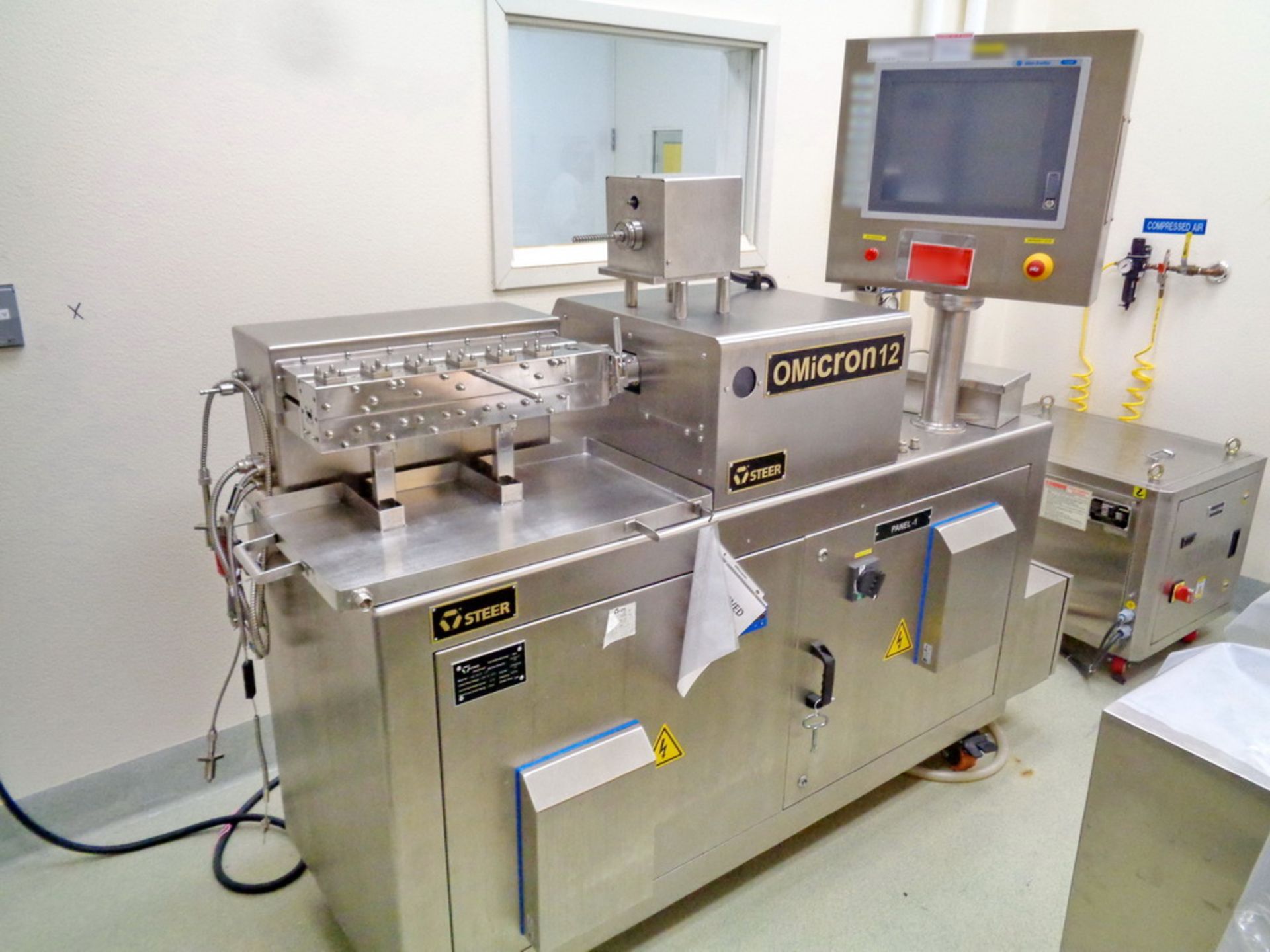 Steer Engineering Pharmaceutical Twin-Screw Extruder Machine, Model Omicron 12P, S/N EA00427