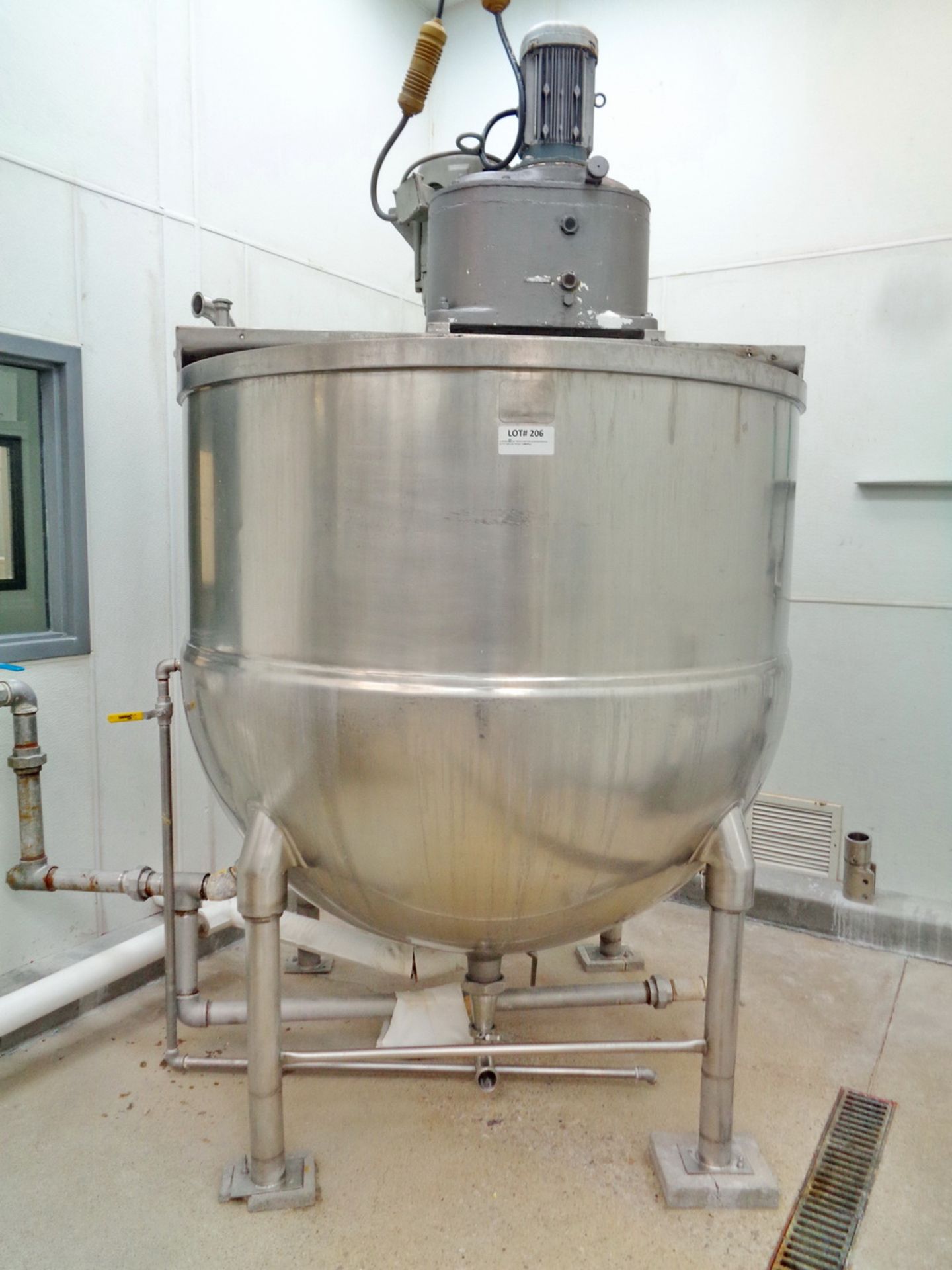 GROEN 500 GAL TRIPLE MOTION SS HEMISPHERICAL KETTLE (MIK-20)