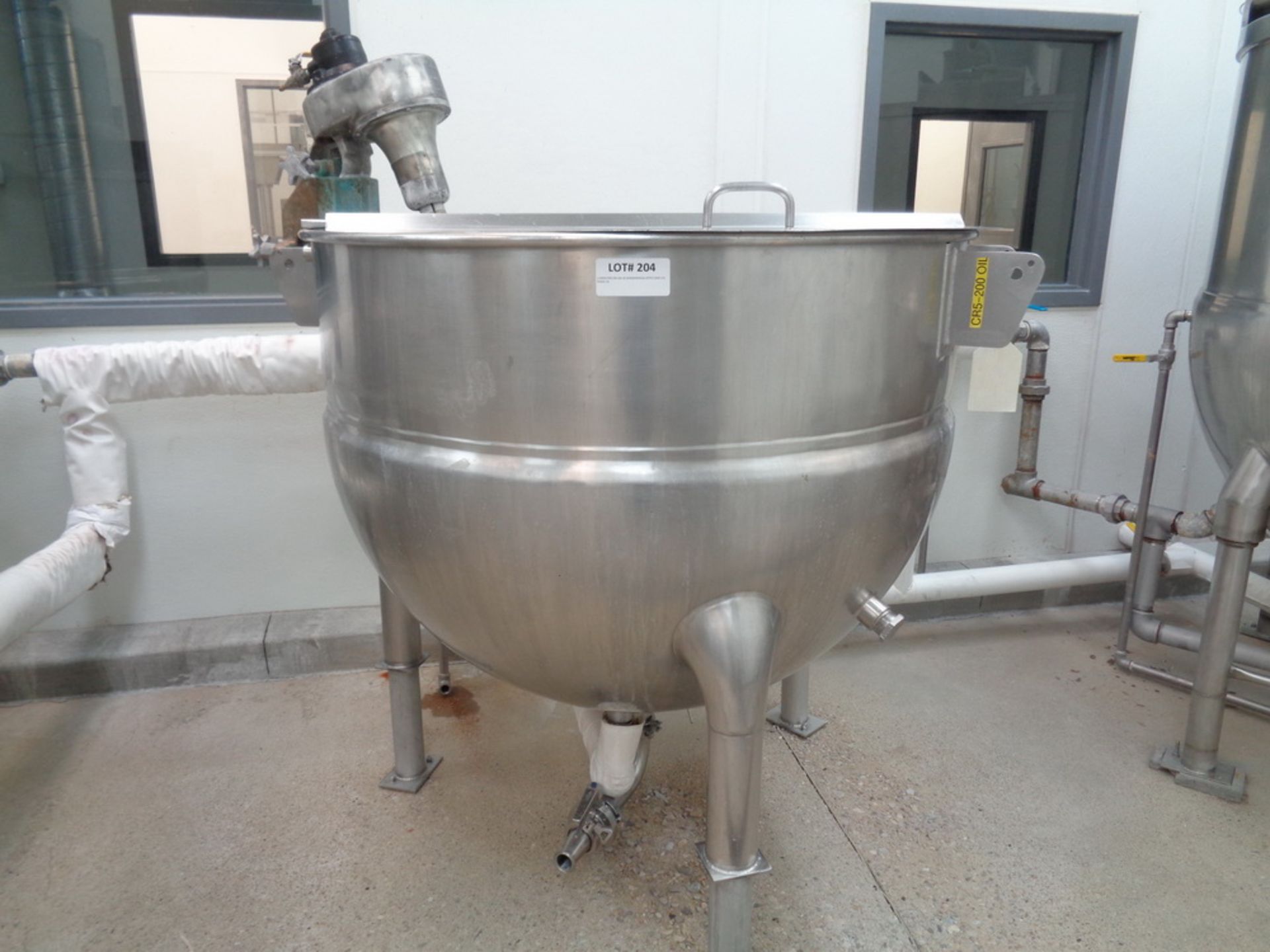 HAMILTON 200 GAL SS HEMISPHERICAL KETTLE (MIK-17), MODEL SA