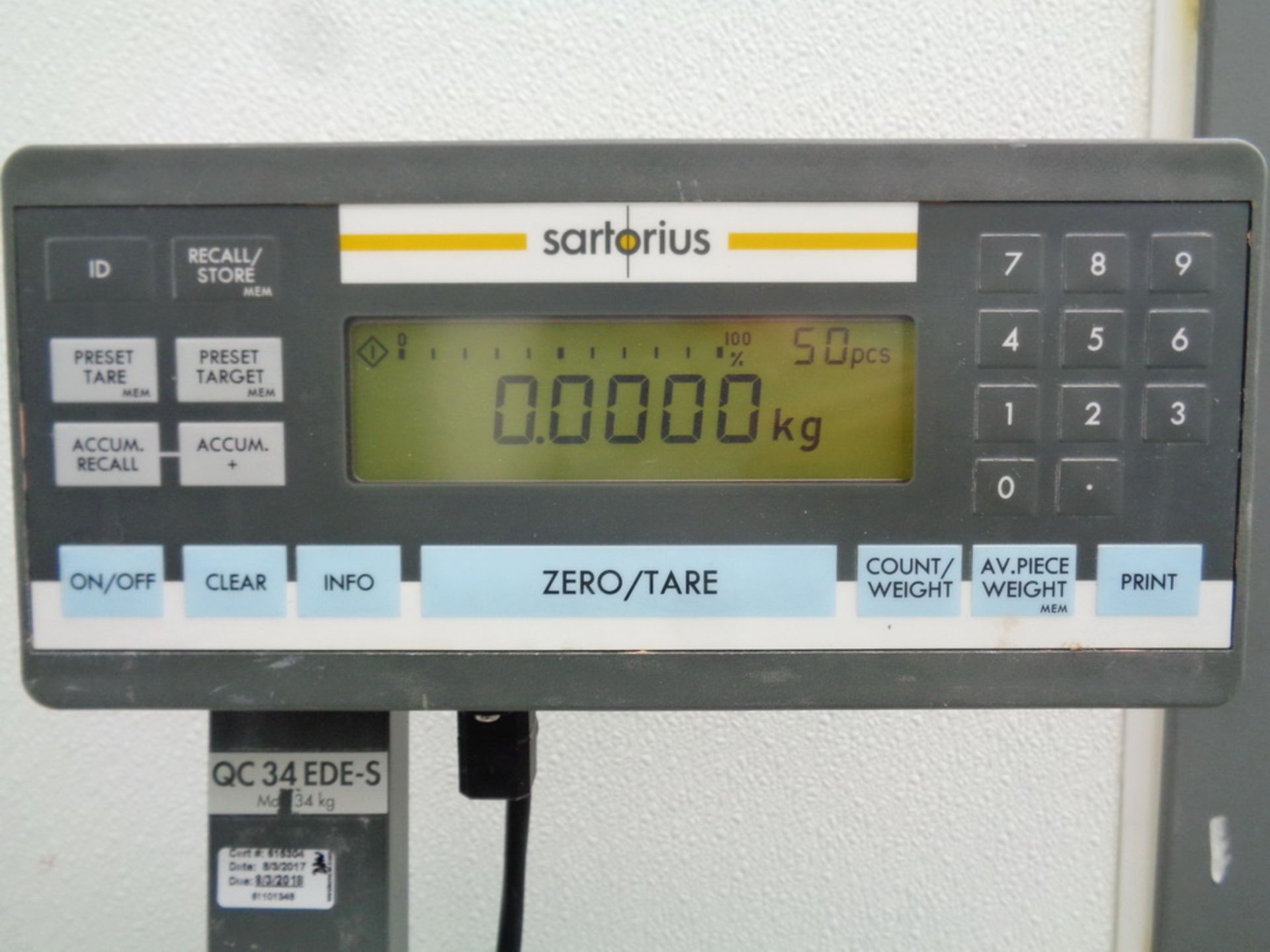 SARTORIUS ELECTRONIC SCALE, MODEL QC34EDE-S - Image 2 of 4