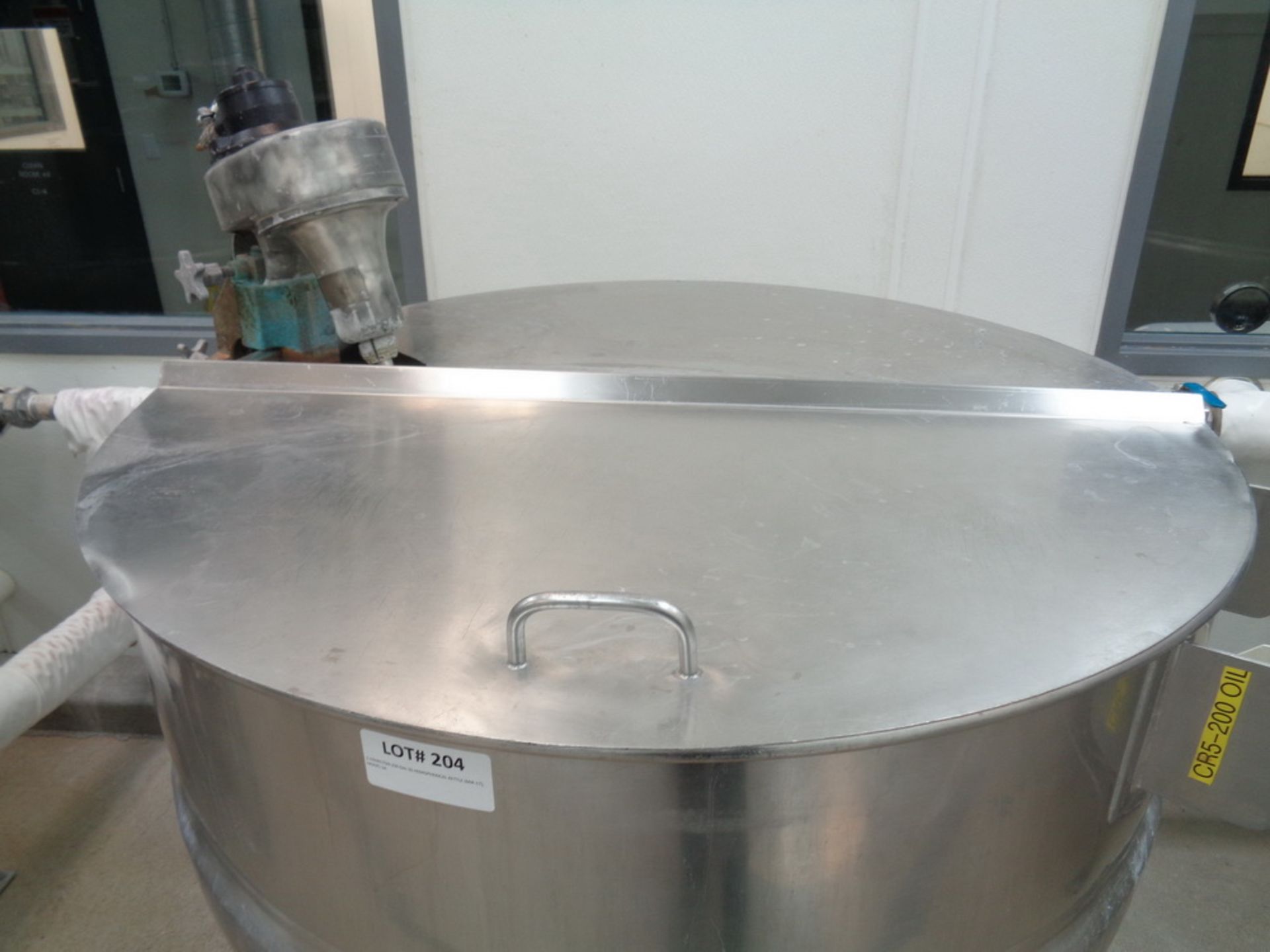 HAMILTON 200 GAL SS HEMISPHERICAL KETTLE (MIK-17), MODEL SA - Image 5 of 7