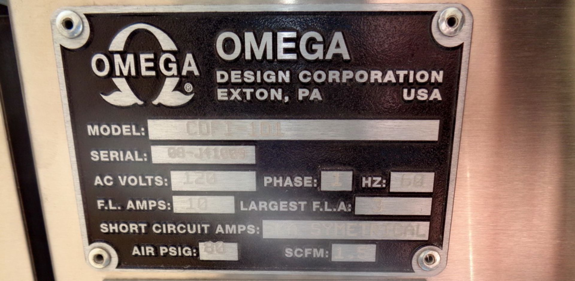 Omega Canister Desiccant Feeder and Elevator, Model CDF1-1D1, S/N 03-J4100 - Image 5 of 14