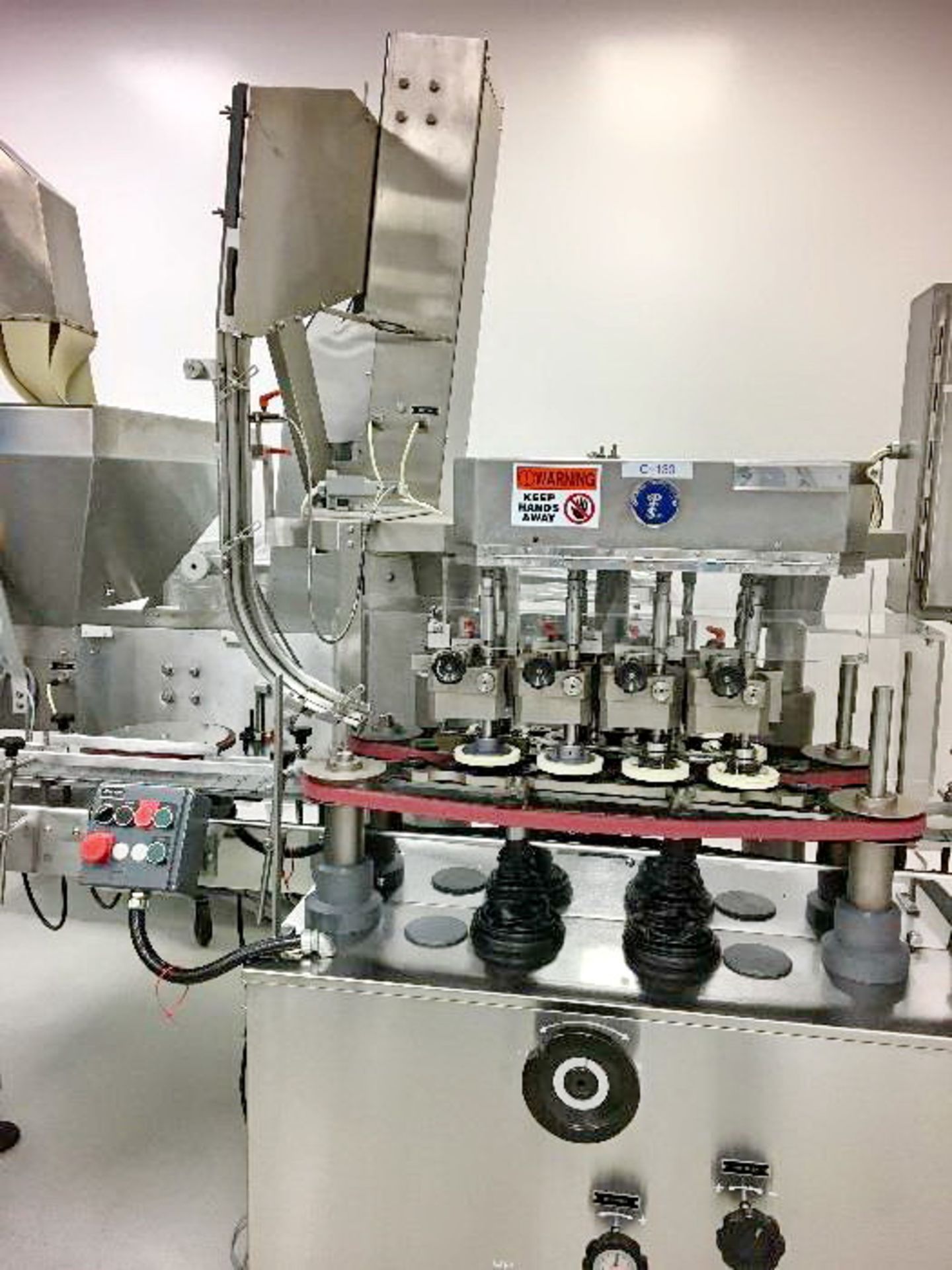 Complete Tablet/Capsule Packaging Line w/unscrambler, filler, counter, cottoner, capper, labeler - Image 10 of 17