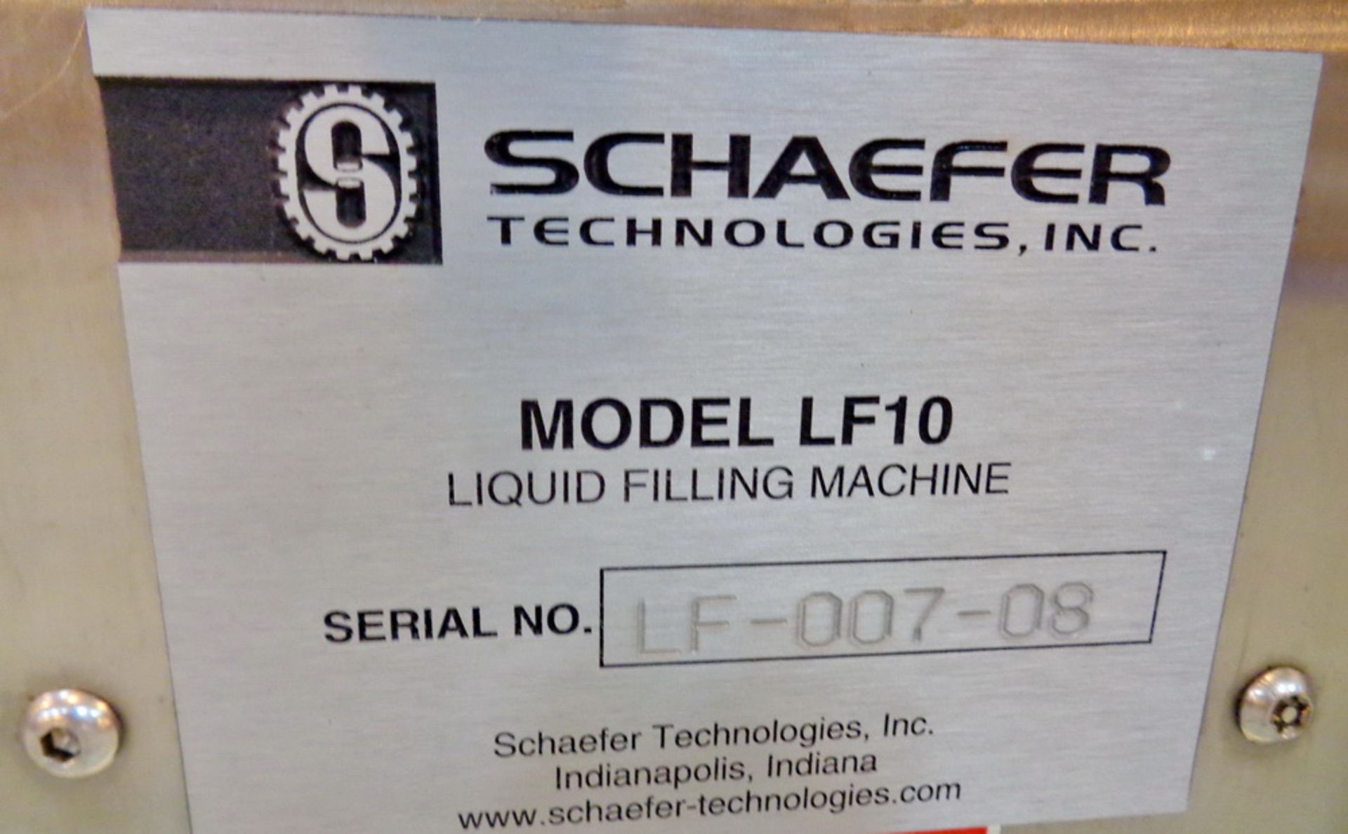 Schaefer Liquid Capsule Filling Machine, Model LF10, S/N LF-007-08 - Image 13 of 13