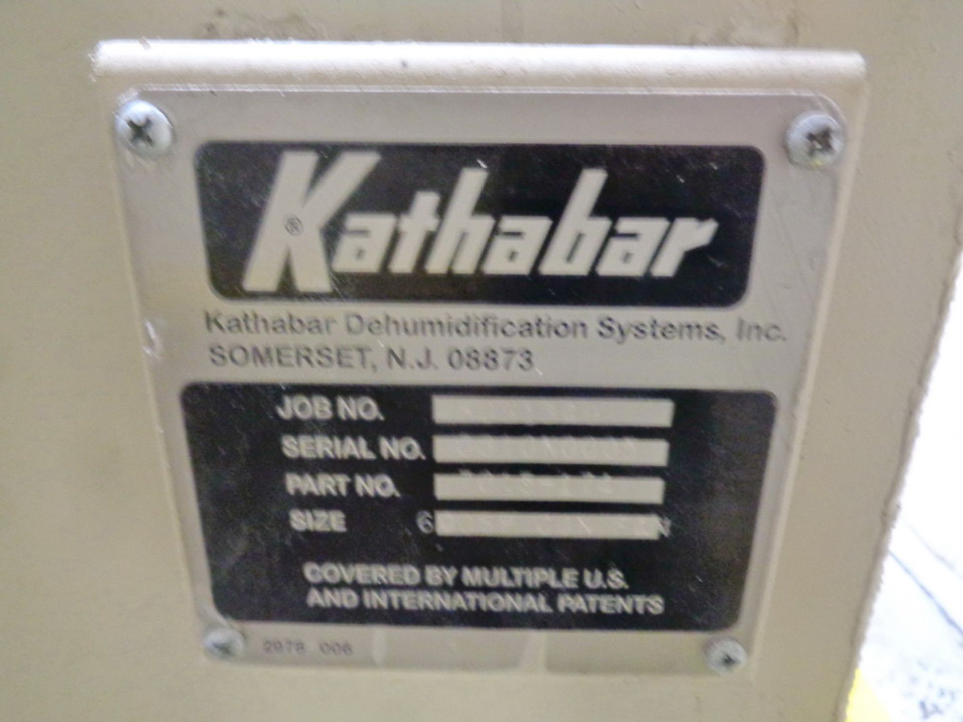 Kathabar Dehumidification System, Size 600SP, S/N 0810N0003 - Image 16 of 16