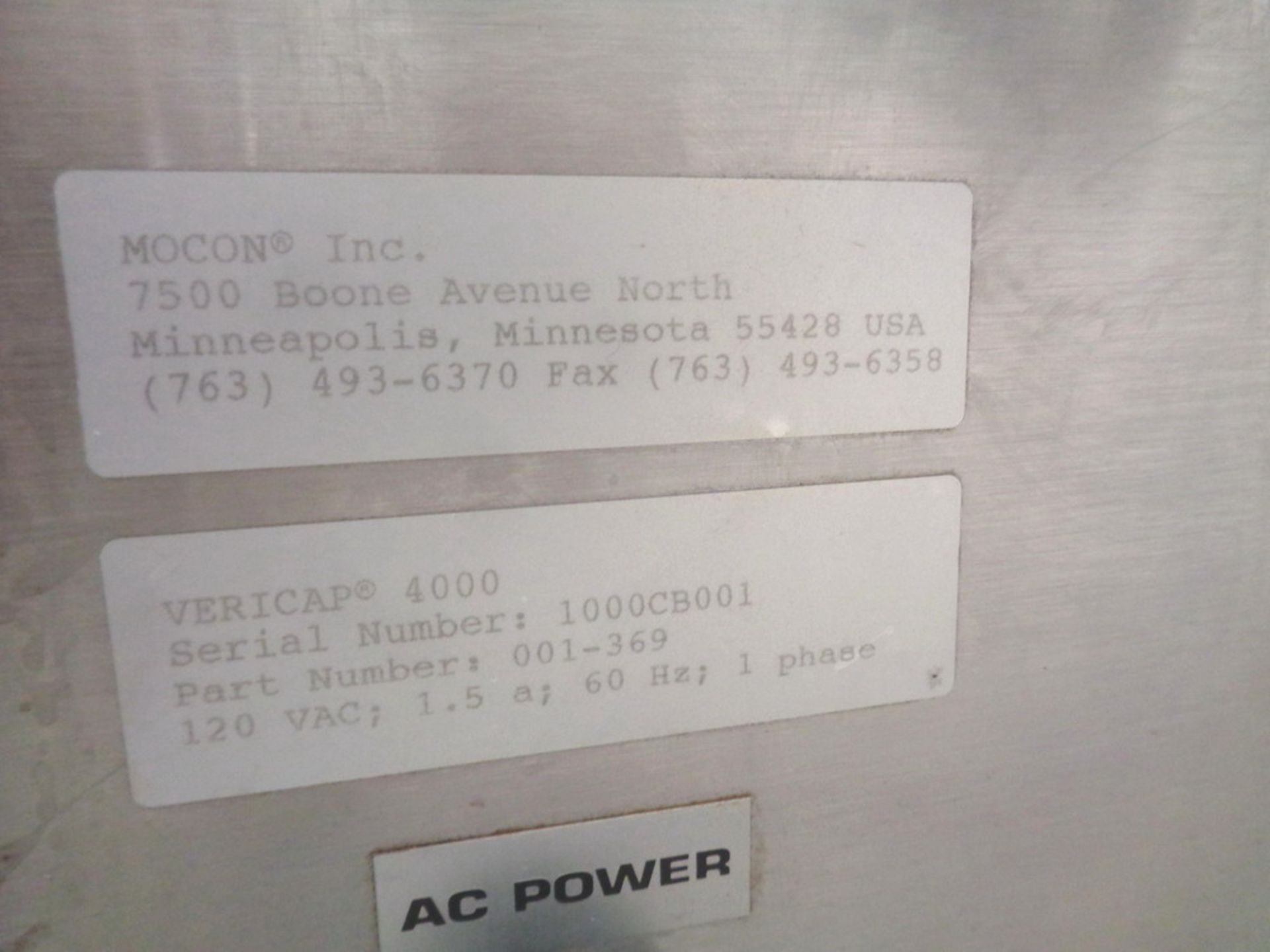 UNUSED Mocon Automatic Vericap Capsule Checkweigher, Model 4000 - Image 10 of 12