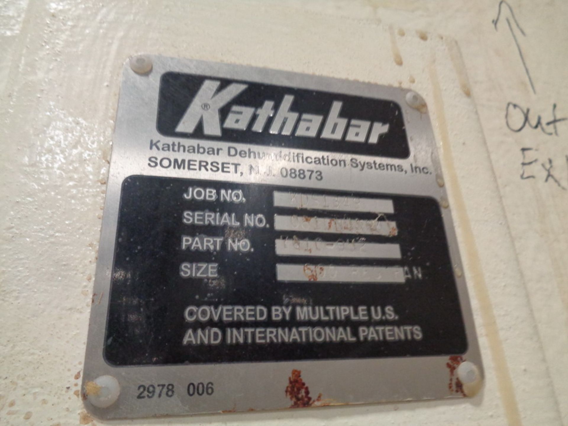 Kathabar Dehumidification System, Size 600SP, S/N 0810N0003 - Image 7 of 16