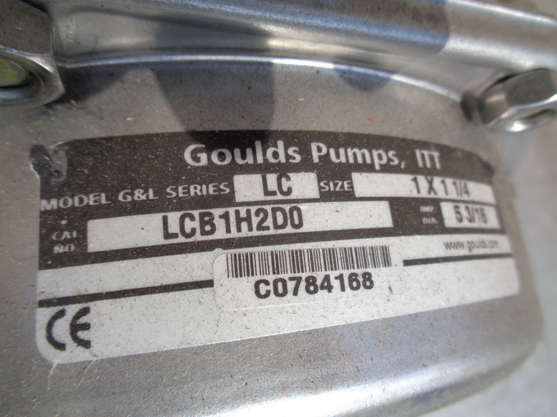 Gould 3HP SS Centrifugal Pump, Model LC, on cart - Image 3 of 5