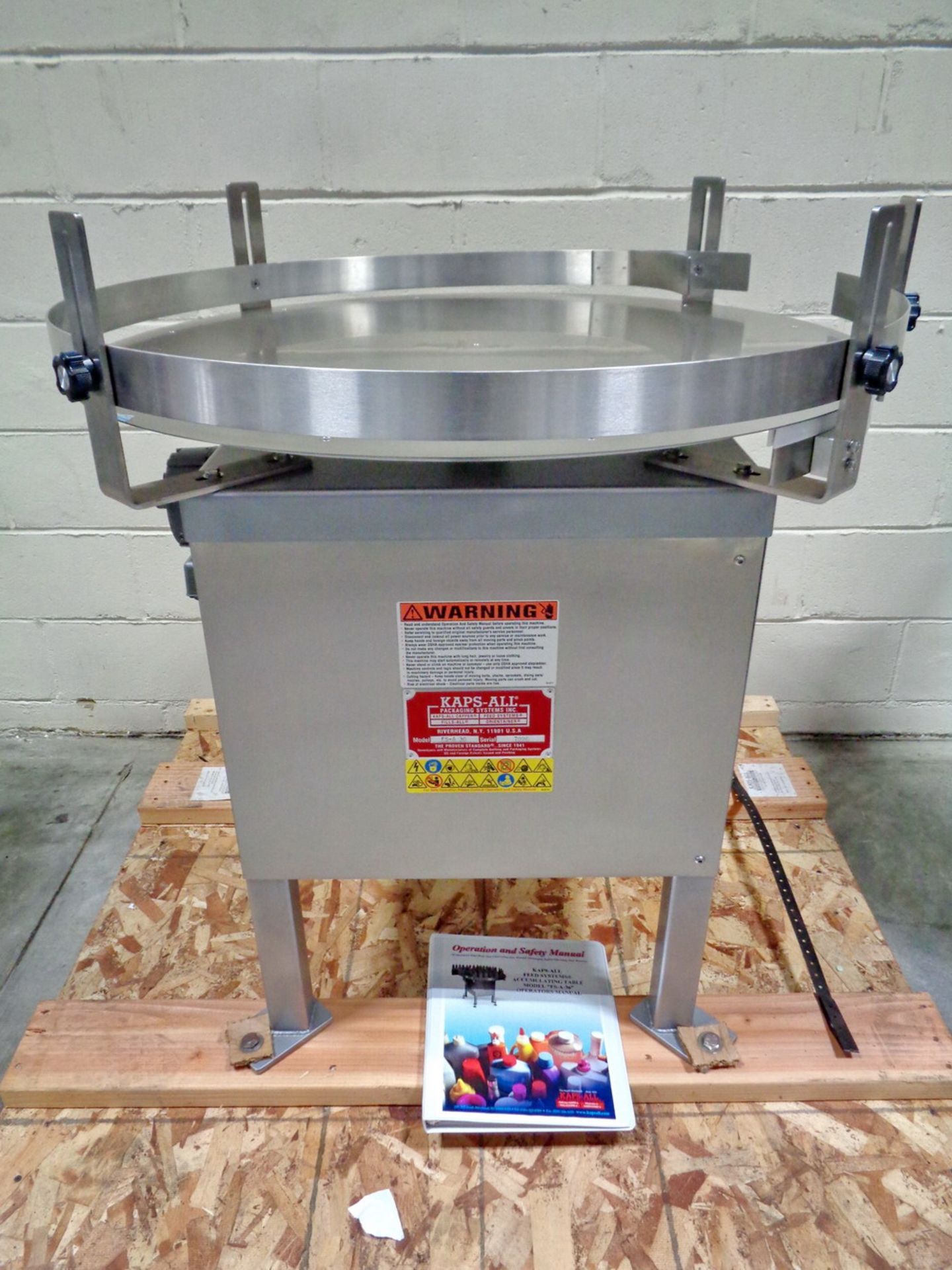 UNUSED Kaps All 36" Stainless Steel Rotary Accumulating Table, Model FS-A-36