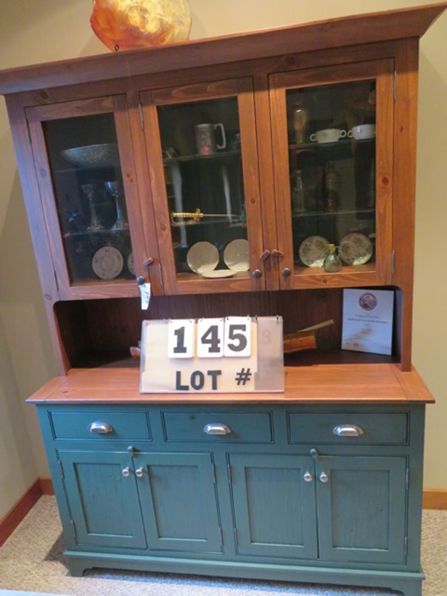 Pine China Hutch