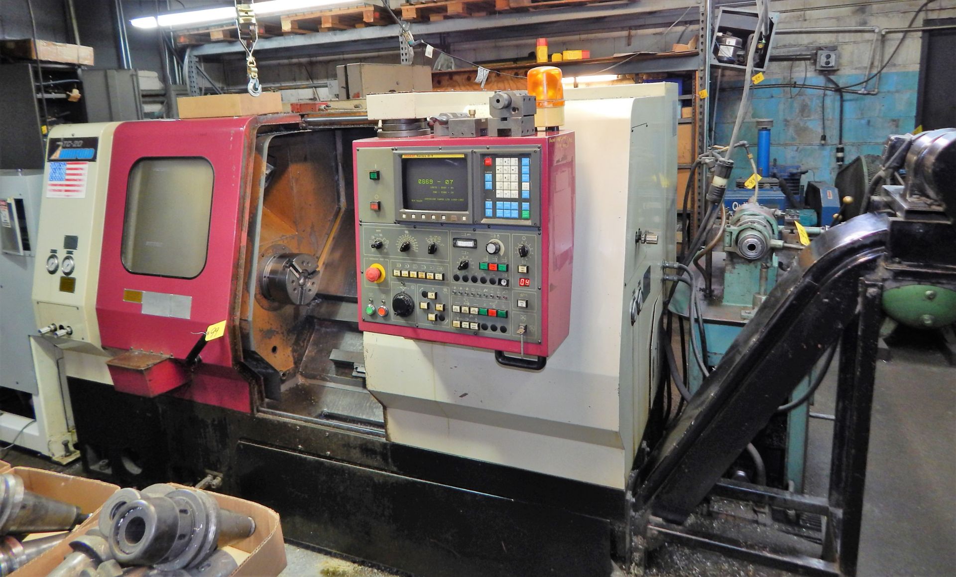 JOHNSFORD MDL. T-20 CNC LATHE WITH 16.54" SWING OVER BED, 11.81" SWING OVER CROSSLIDE, 20.47"