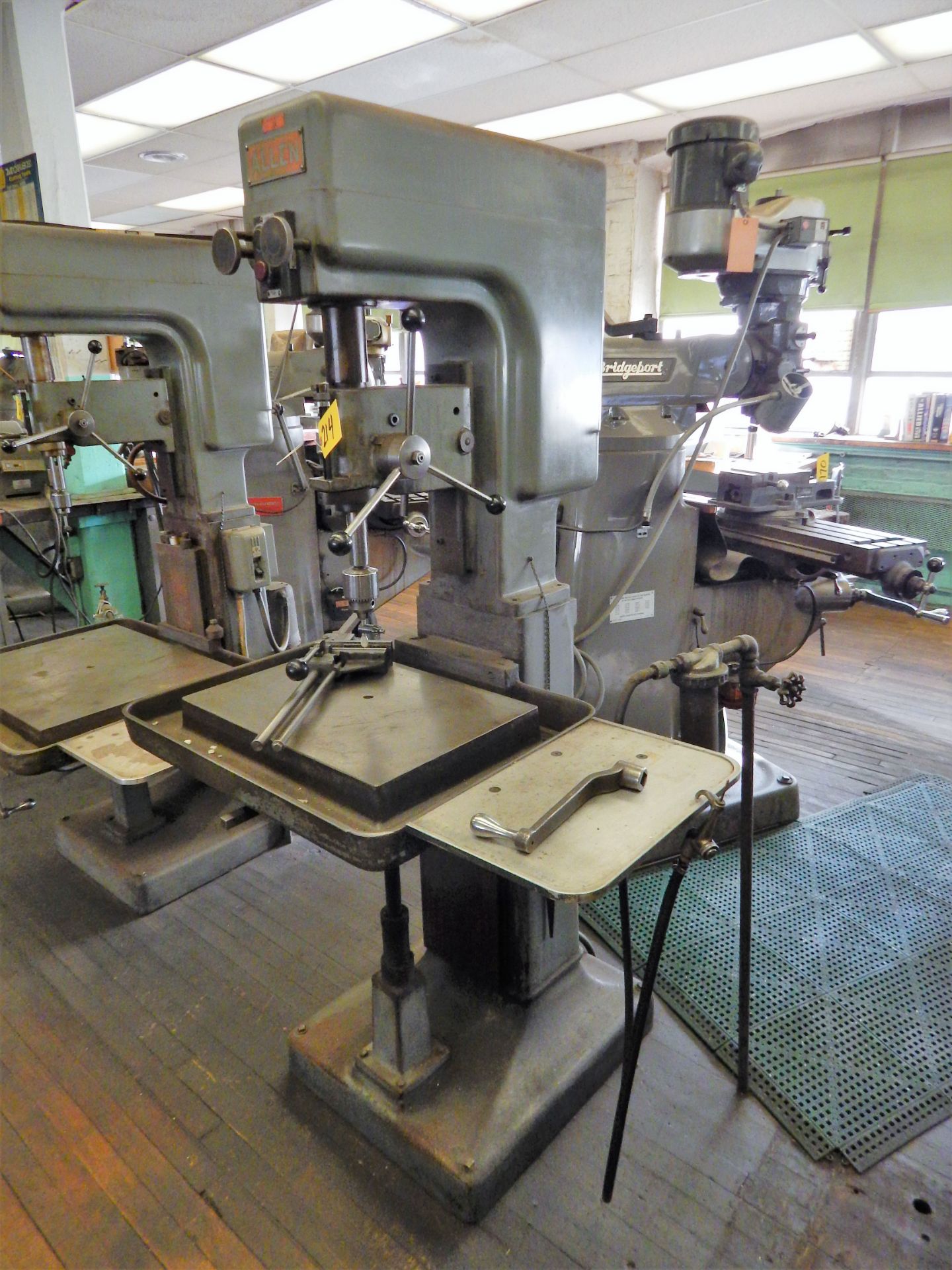 CHAS G. ALLEN 16" FLOOR TYPE DRILL PRESS WITH 14" X 20" HAND CRANK ELEVATED TABLE, 350-5200 RPM - Image 2 of 2
